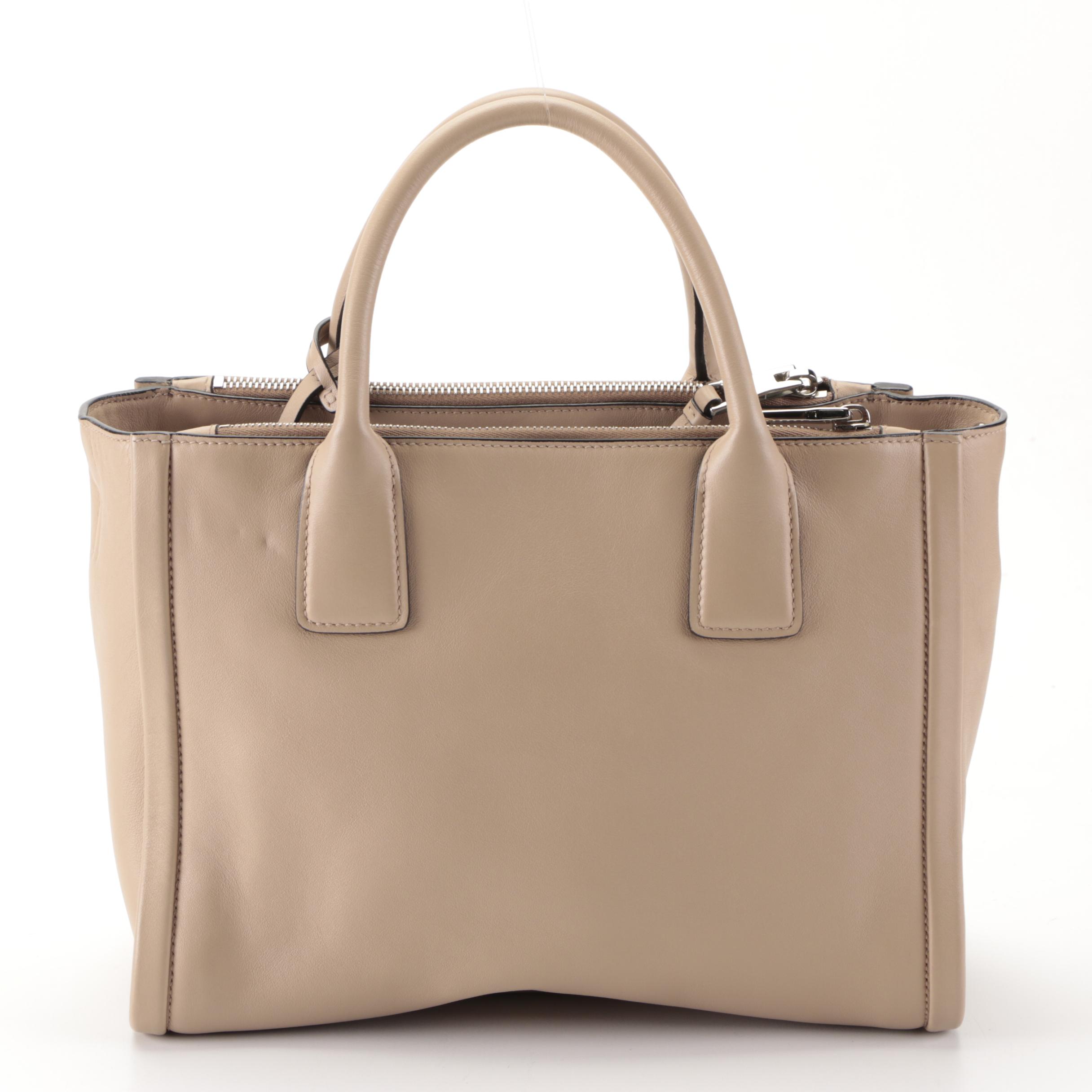 Prada Concept Double Zip Calfskin Two-Way Tote