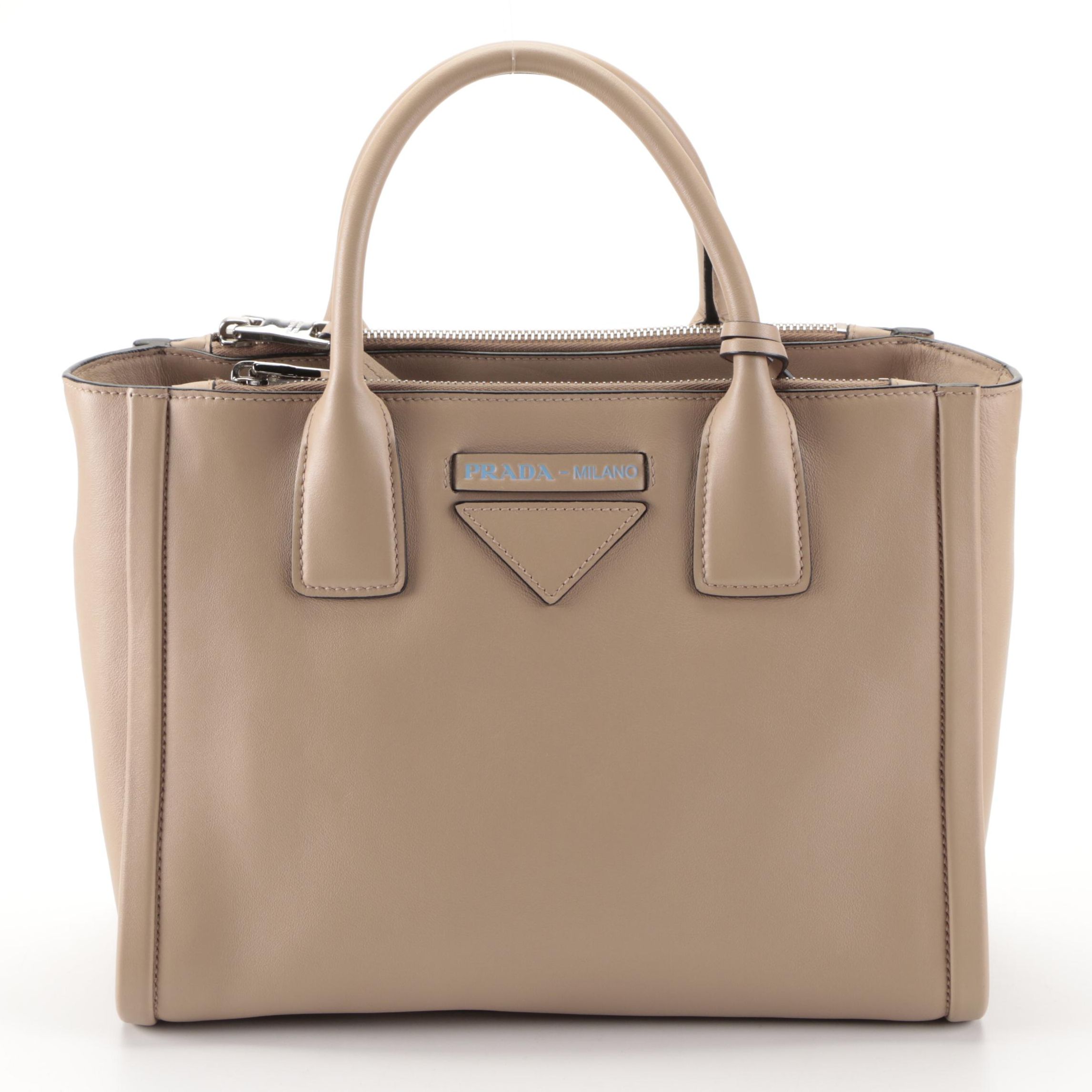Prada Concept Double Zip Calfskin Two-Way Tote