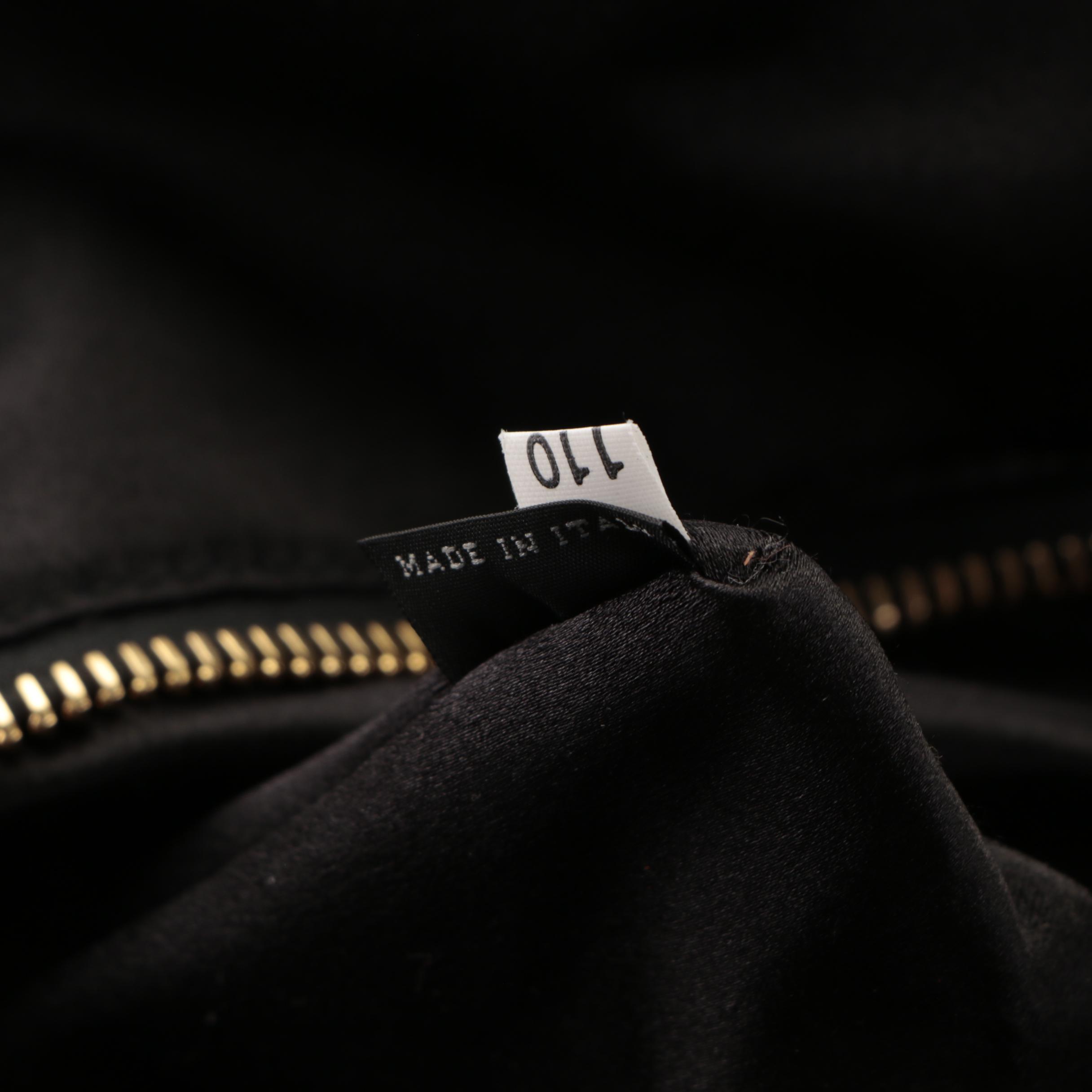 Prada Large Tote Bag in Striped Sequin Nylon with Leather Handles