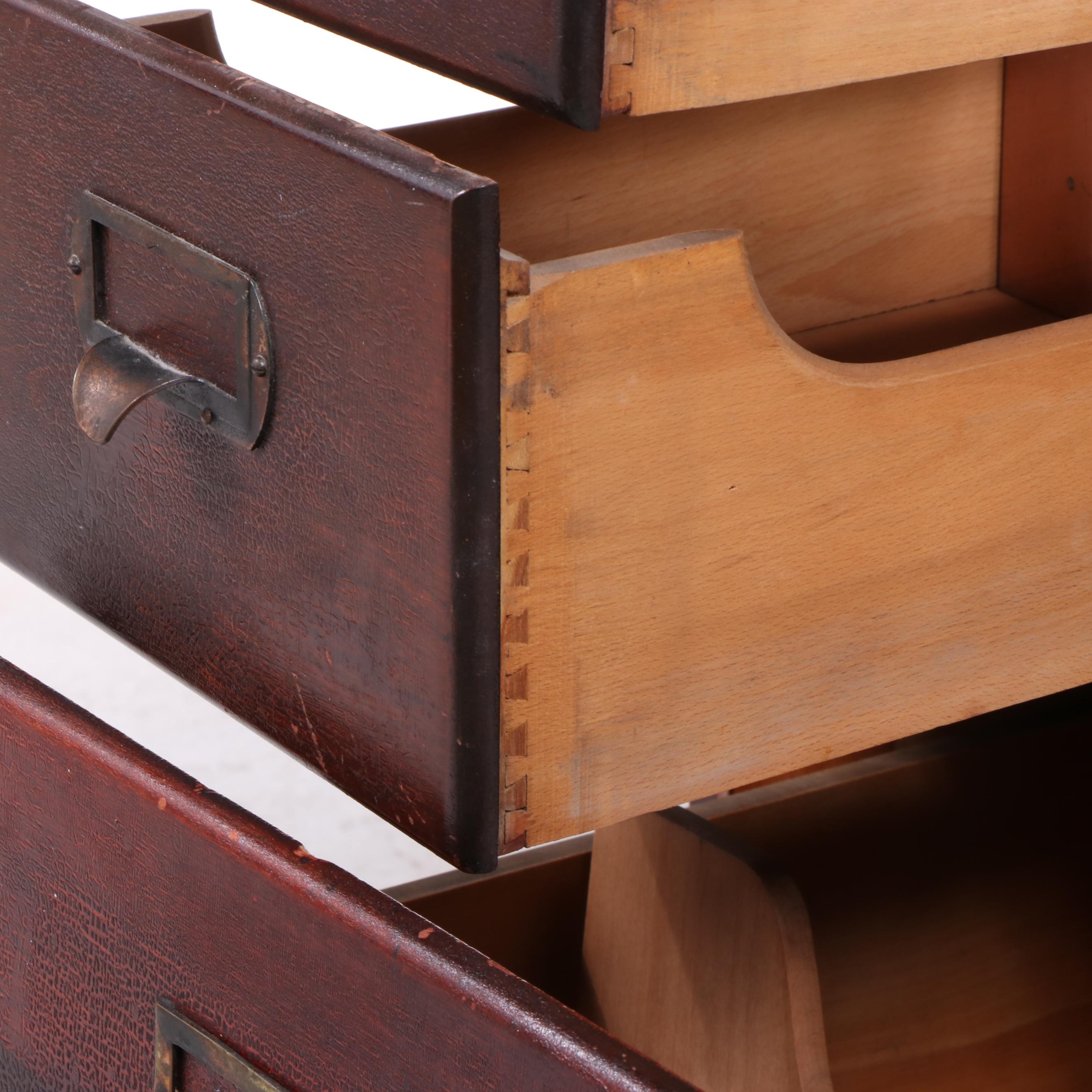 Shaw-Walker Mahogany-Stained File Cabinet, Early 20th Century