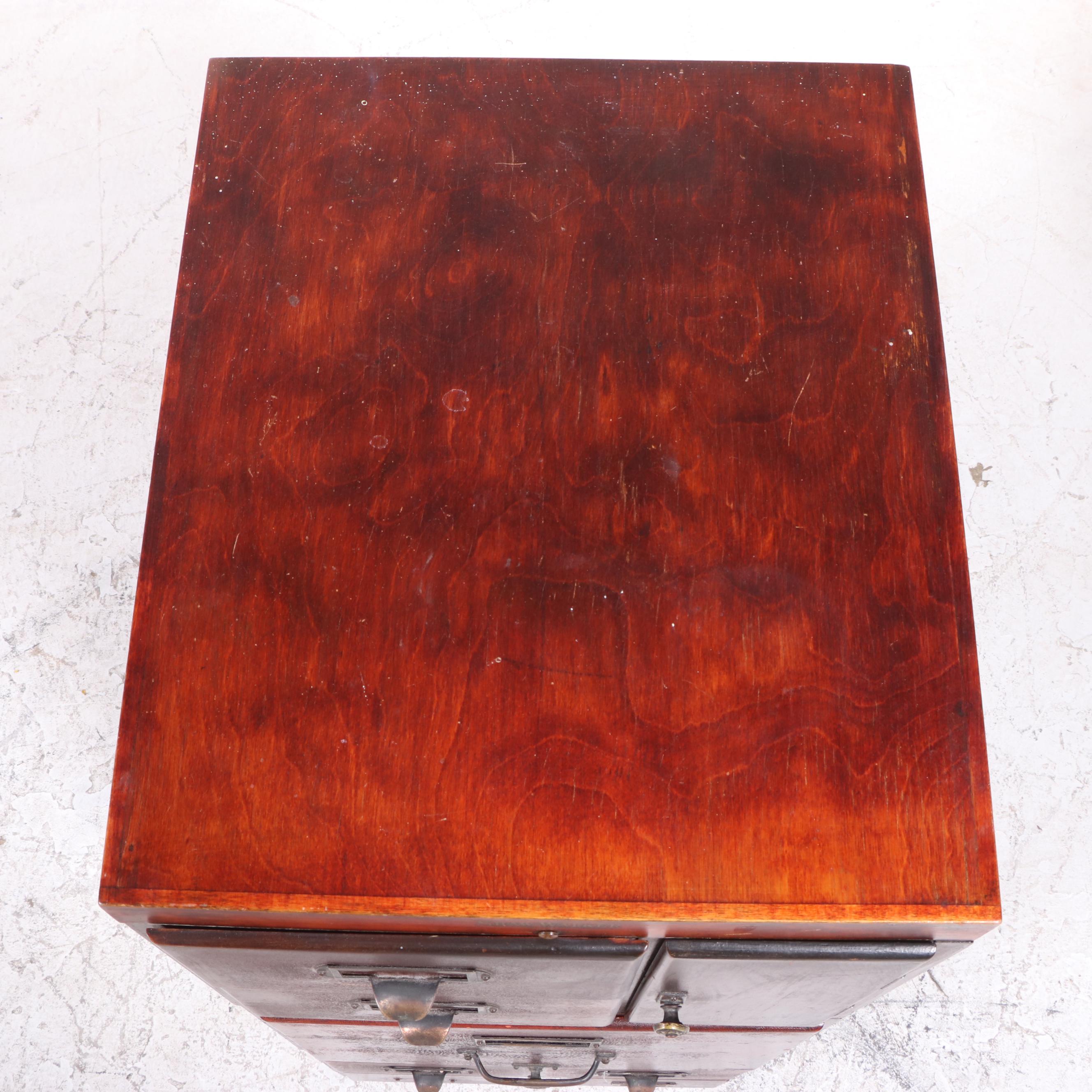 Shaw-Walker Mahogany-Stained File Cabinet, Early 20th Century