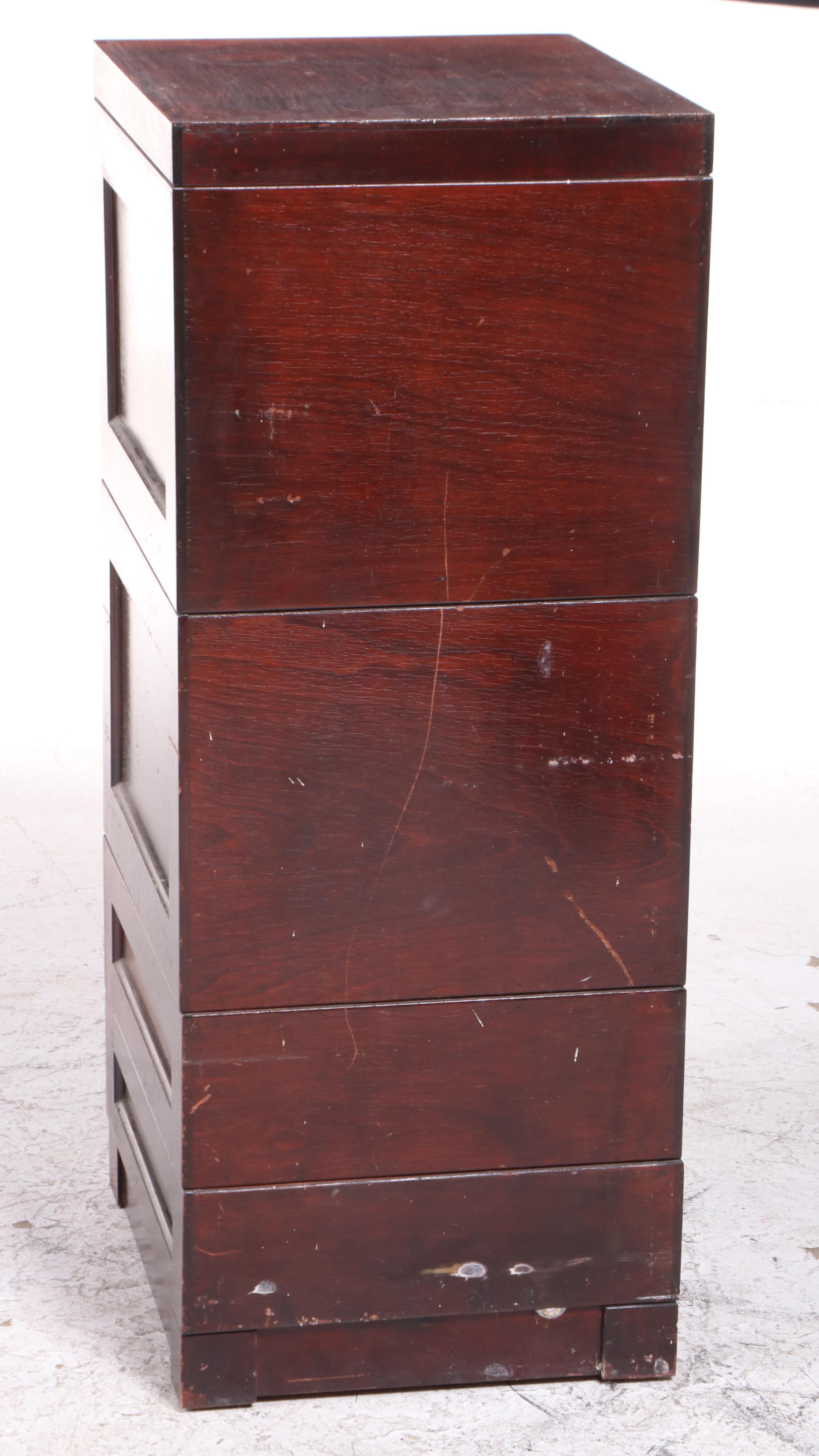 Shaw-Walker Mahogany-Stained File Cabinet, Early 20th Century