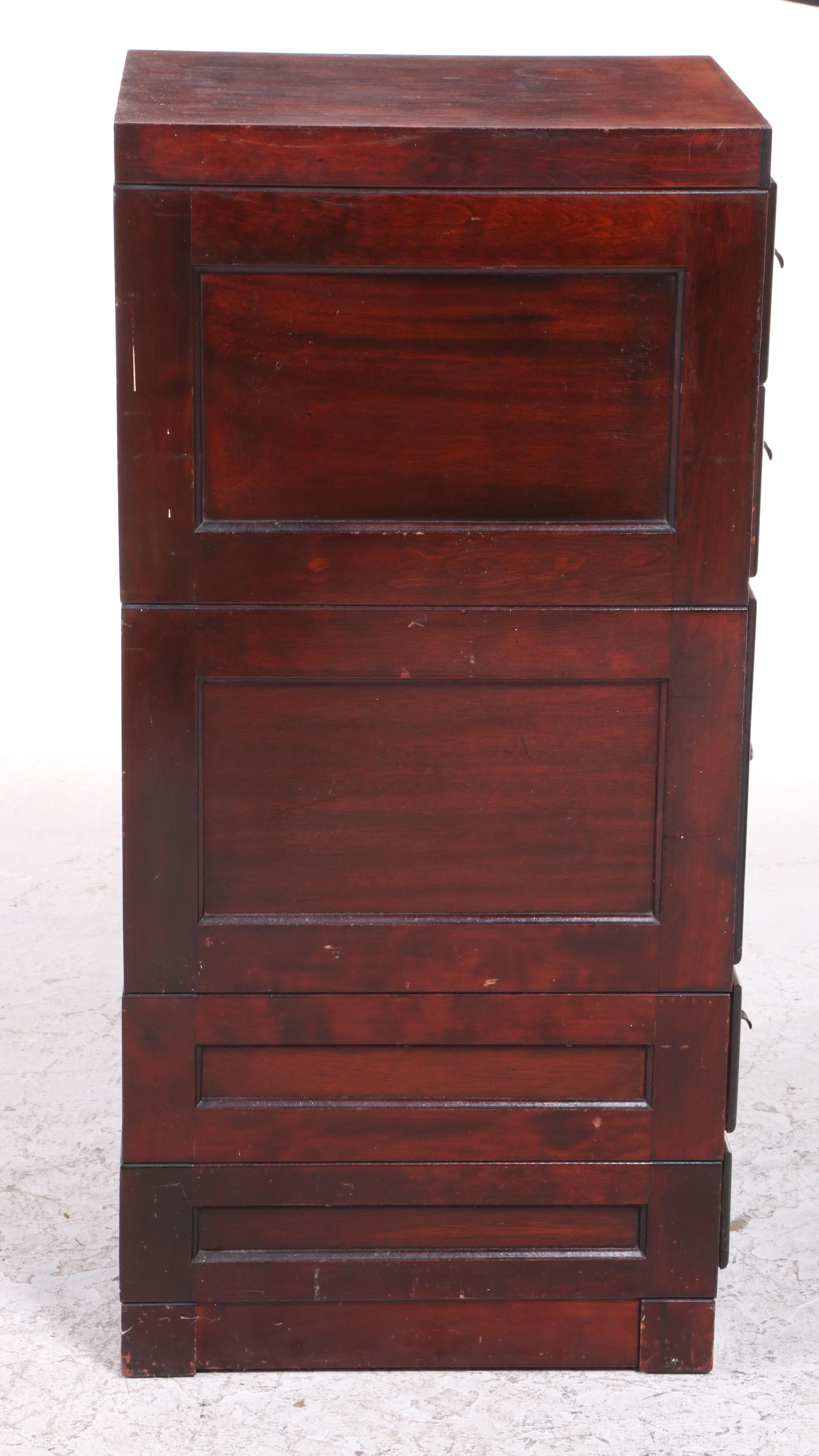 Shaw-Walker Mahogany-Stained File Cabinet, Early 20th Century
