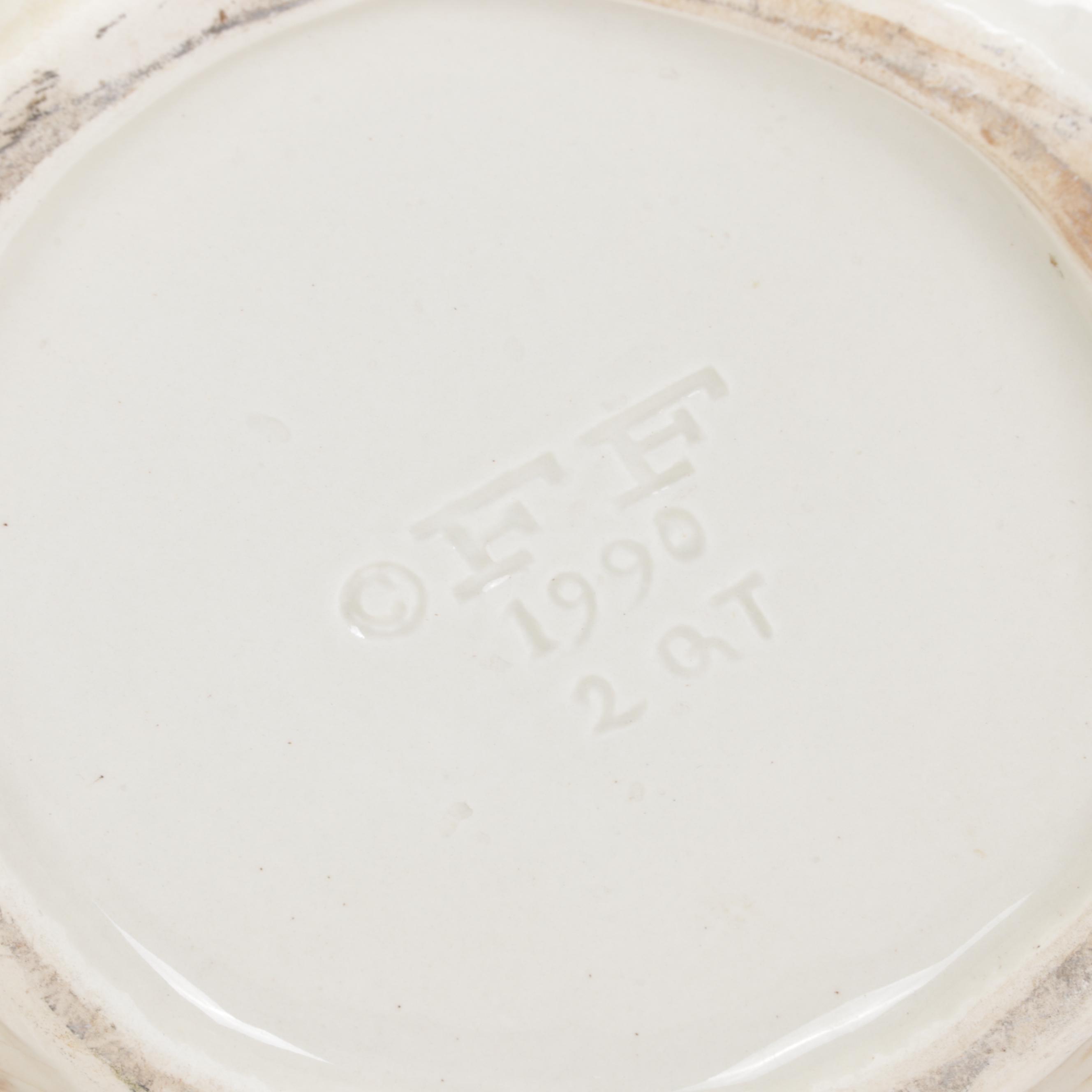 Fitz and Floyd Santa and Bunny Ceramic Christmas Themed Serveware