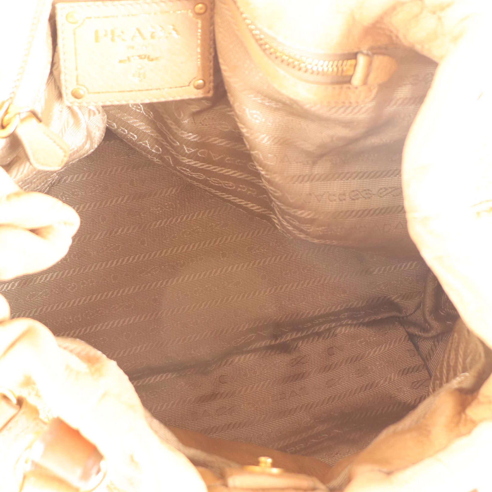 Prada Medium Convertible Tote in Deerskin Leather with Strap