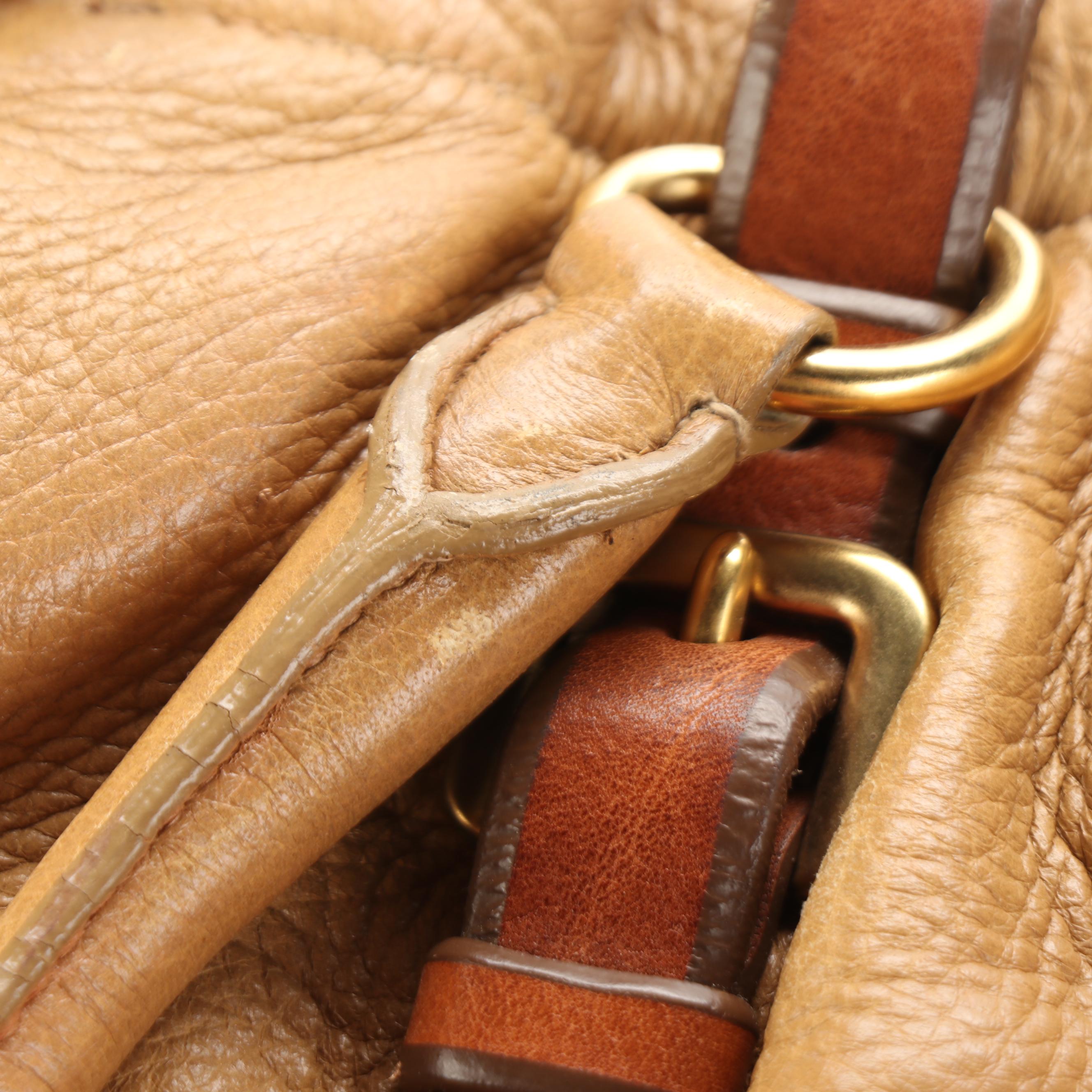 Prada Medium Convertible Tote in Deerskin Leather with Strap