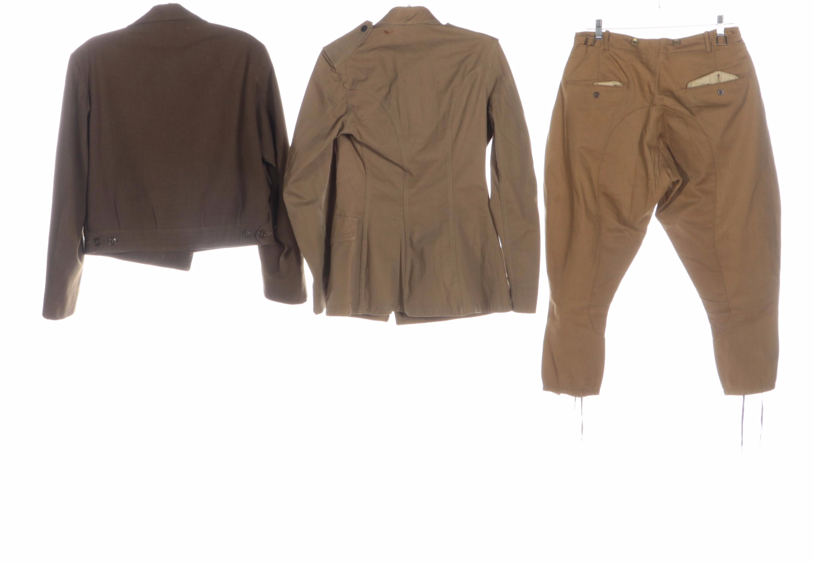 WWI Era U.S. Army Service Coat and WWII Era U.S. Army Eisenhower Jacket