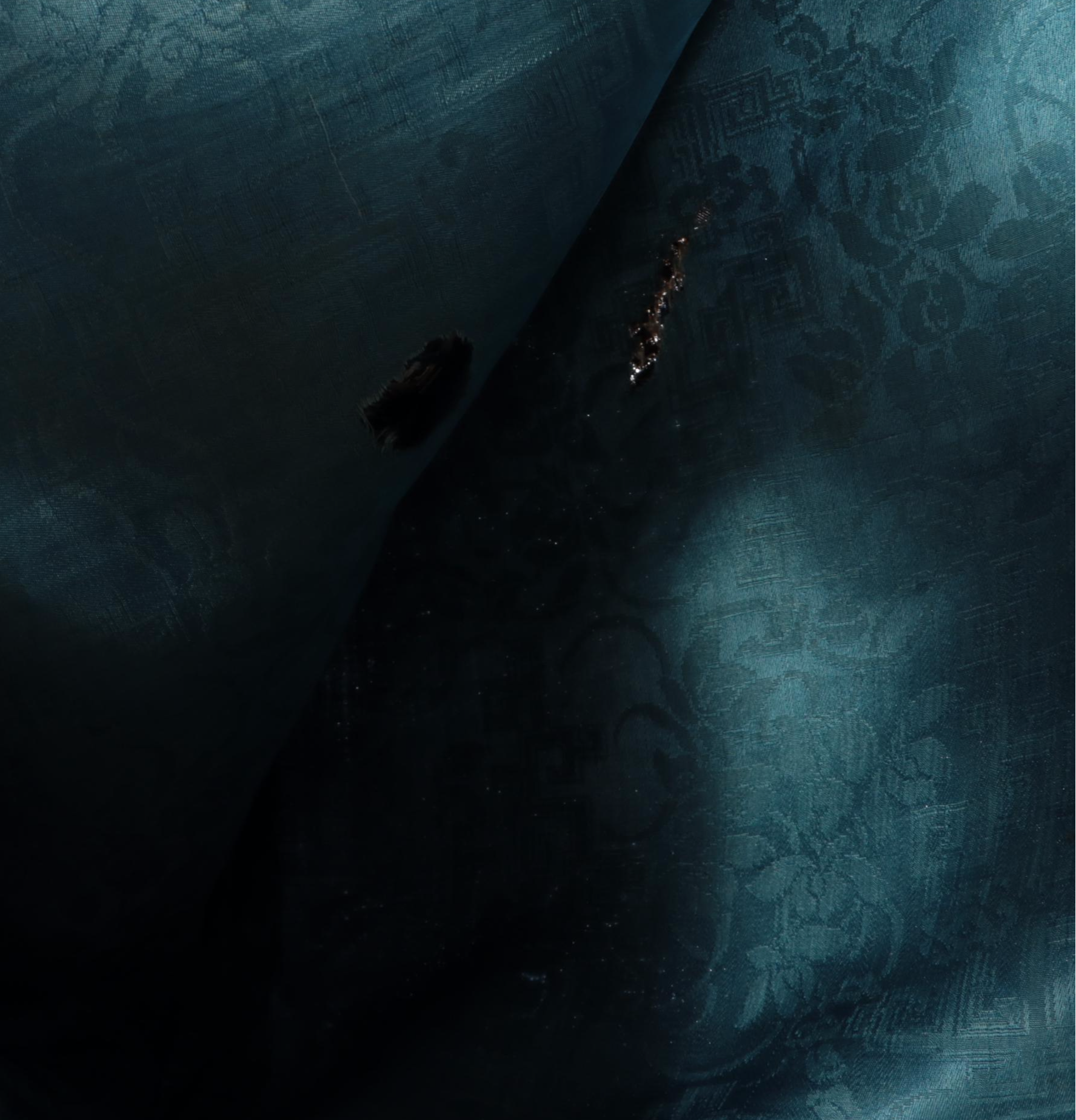 Women's Chinese Floral Embroidered Silk Robe, Qing Dynasty Period