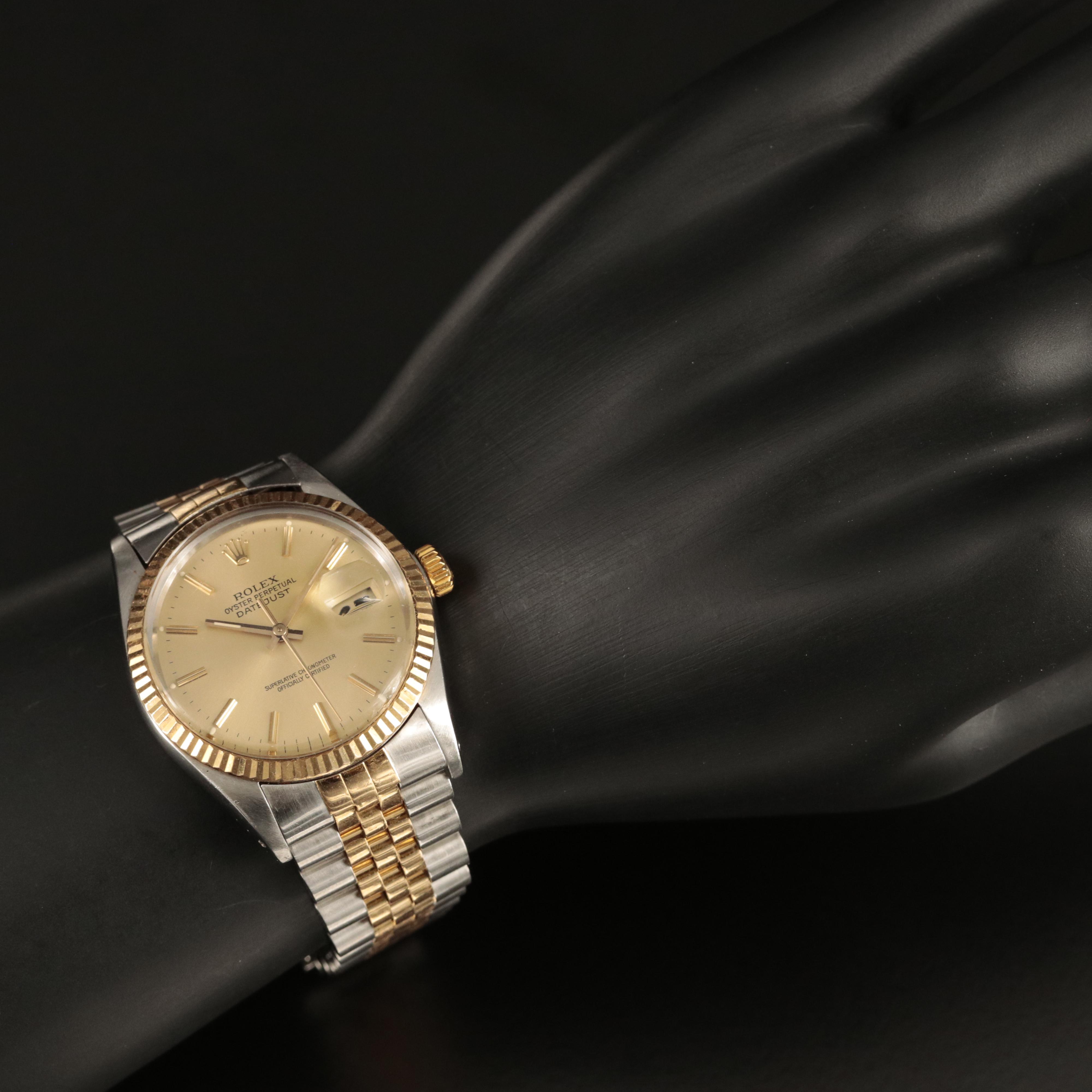 1987-1988 Rolex Datejust 18K and Stainless Steel Watch