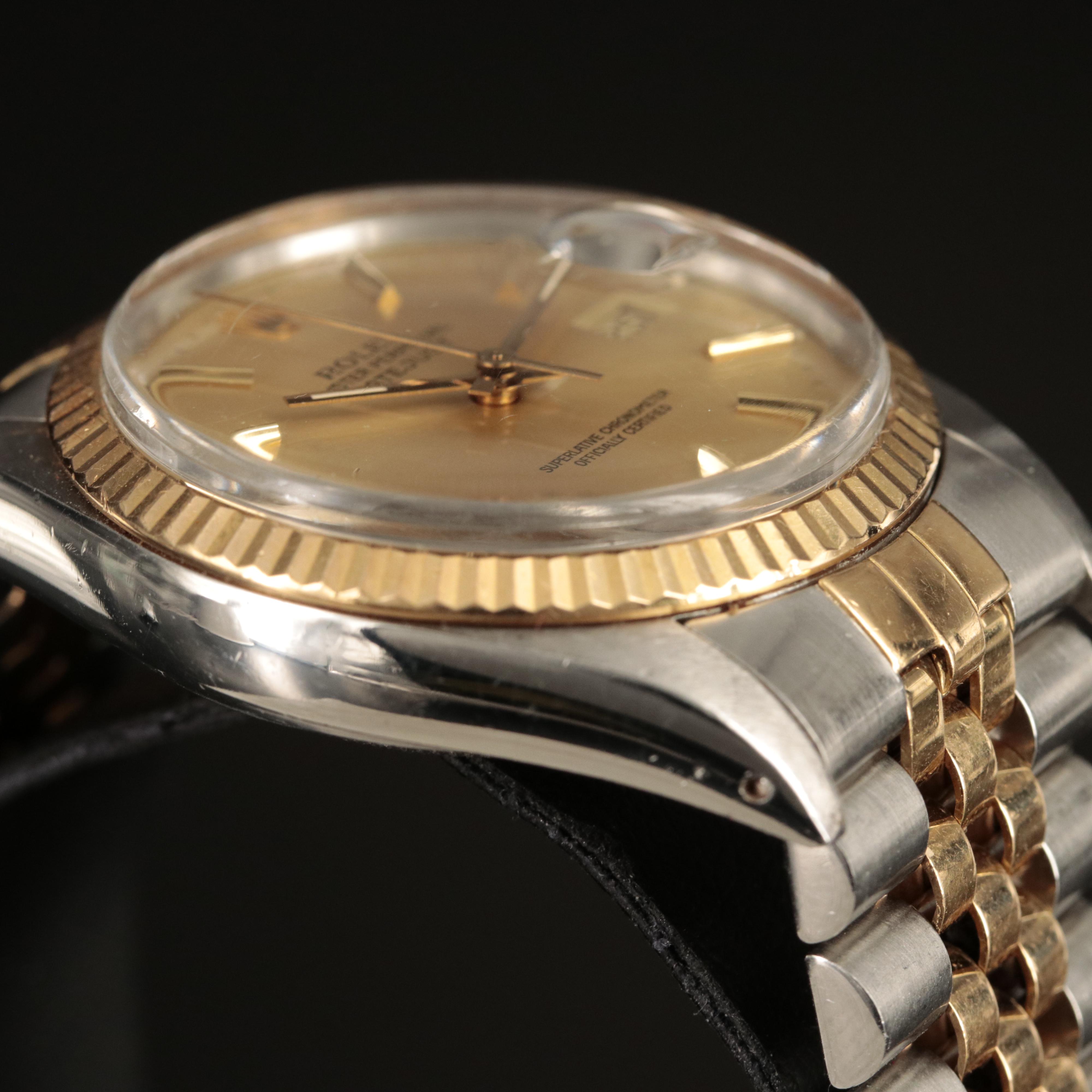 1987-1988 Rolex Datejust 18K and Stainless Steel Watch