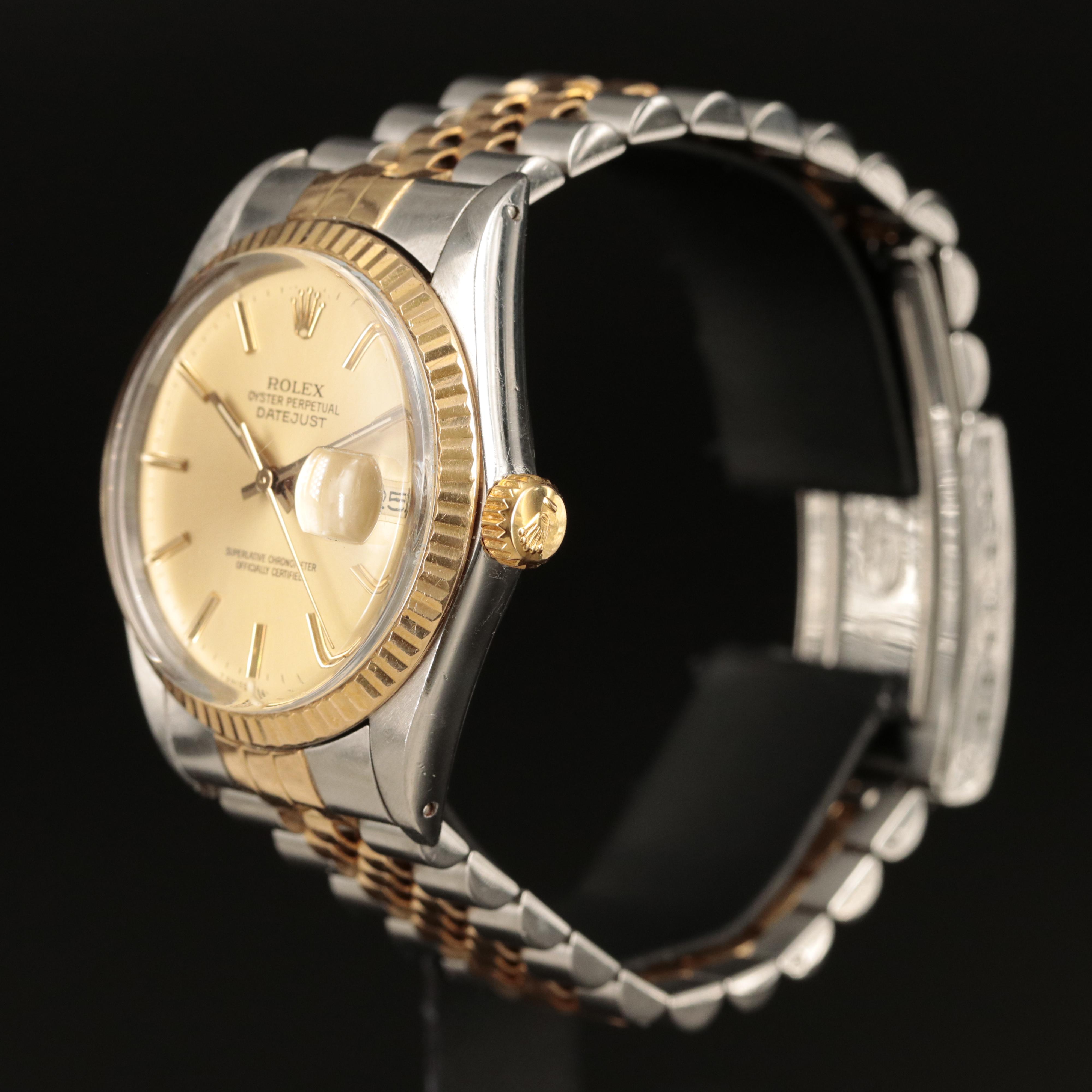 1987-1988 Rolex Datejust 18K and Stainless Steel Watch