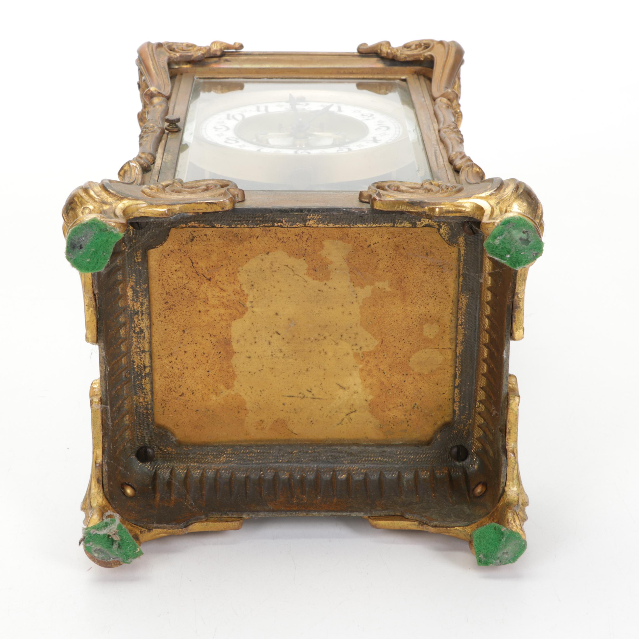 Waterbury Clock Co. Brass and Crystal Regulator Mantel Clock