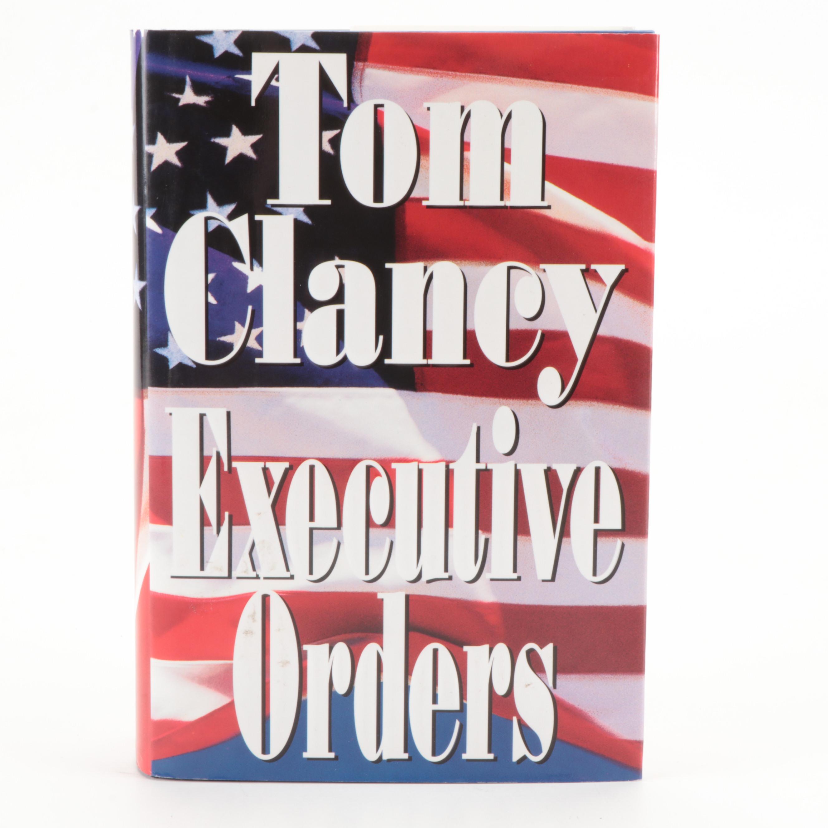 Signed Vince Flynn "Executive Power," Tom Clancy "Executive Orders"  and Others
