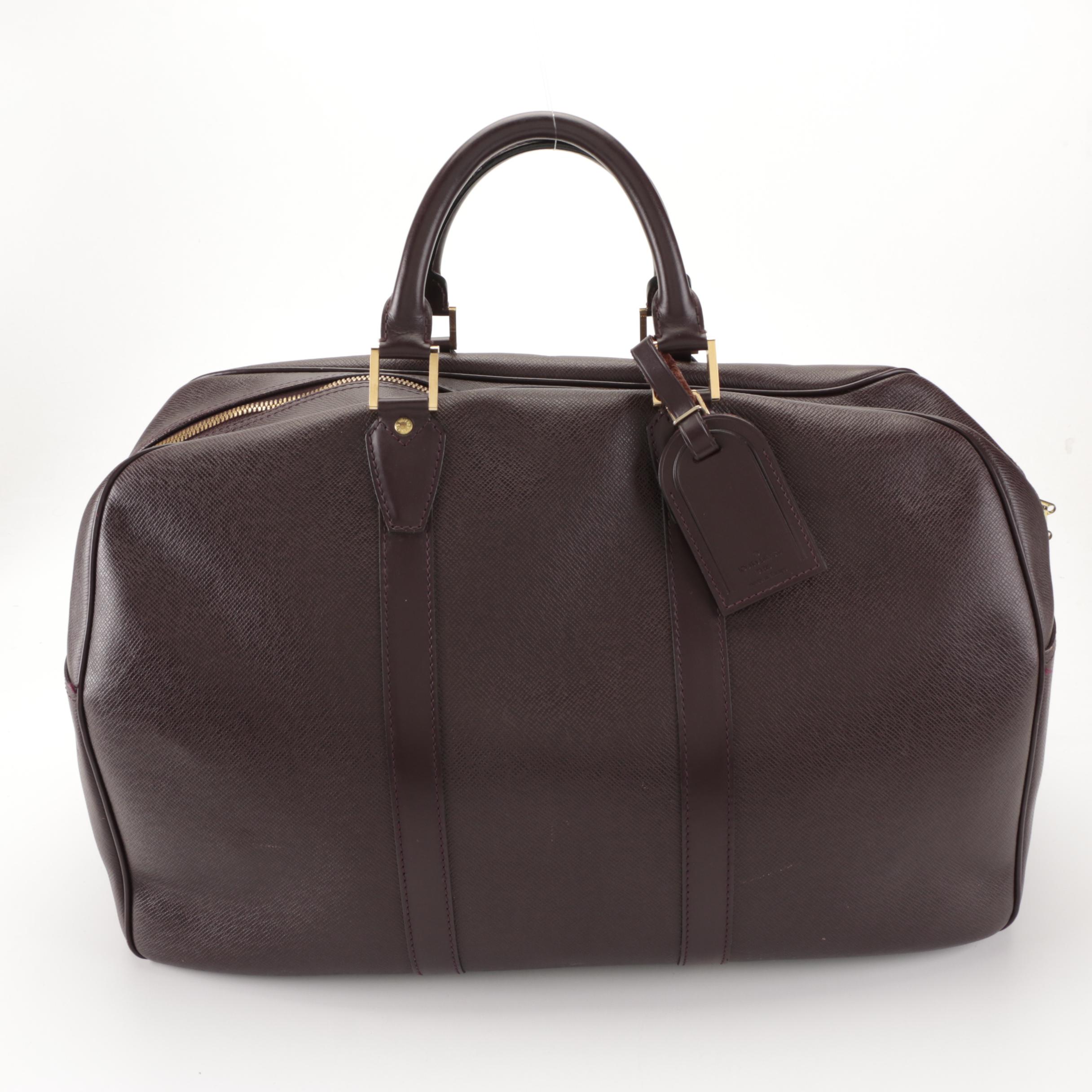 Louis Vuitton Kendall GM Travel Bag in Acajou Taïga Leather with Shoulder Strap