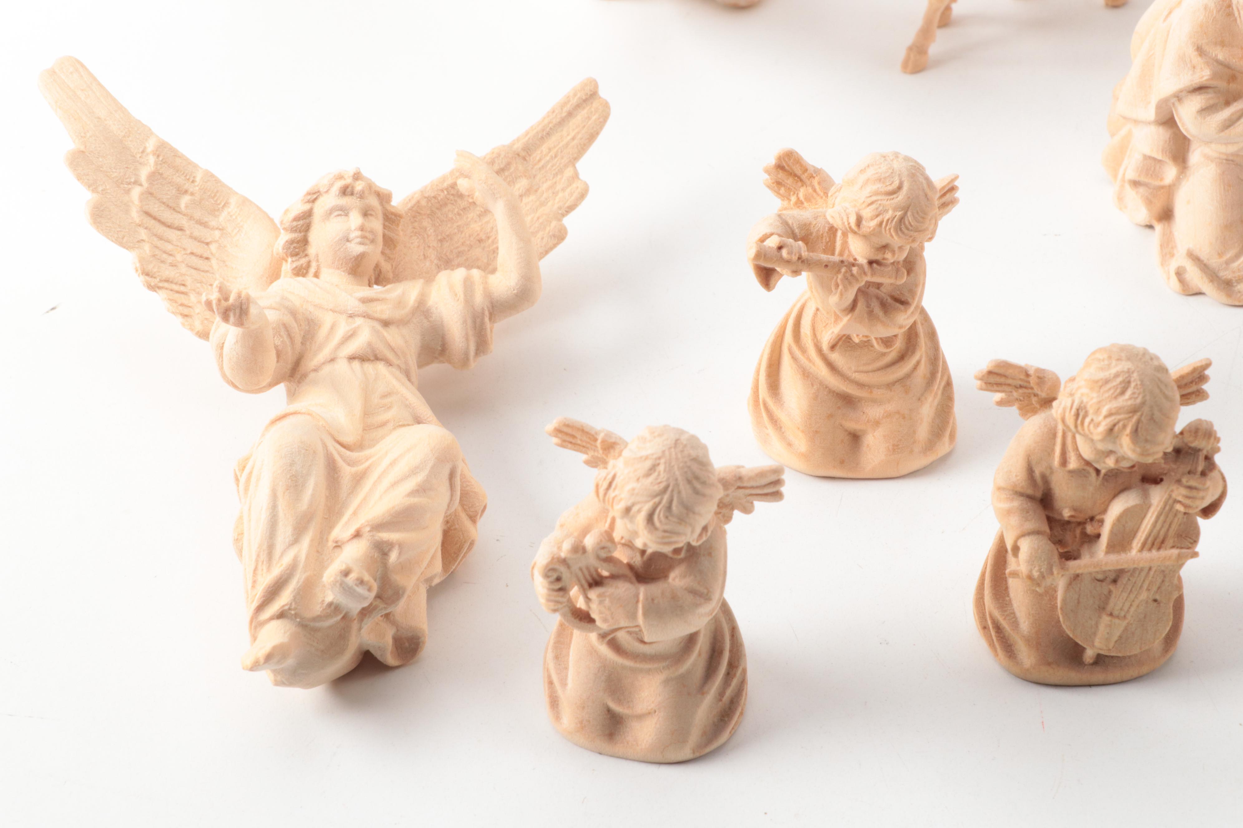 Josef Albi German Carved Wooden Christmas Nativity Figurines