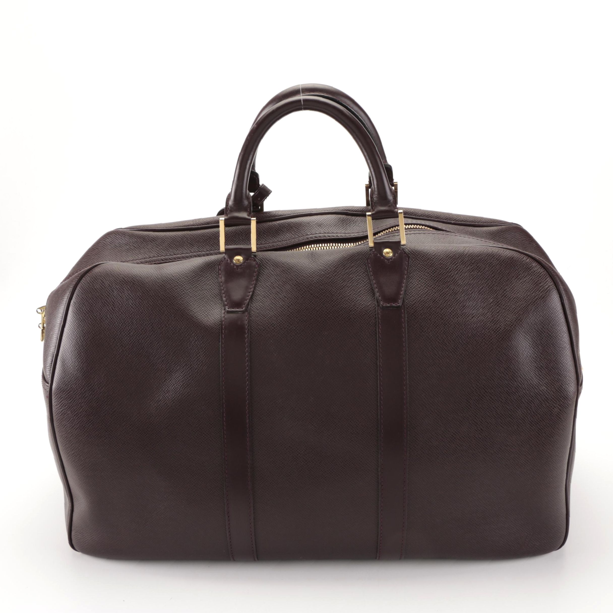 Louis Vuitton Kendall GM Travel Bag in Acajou Taïga Leather with Shoulder Strap