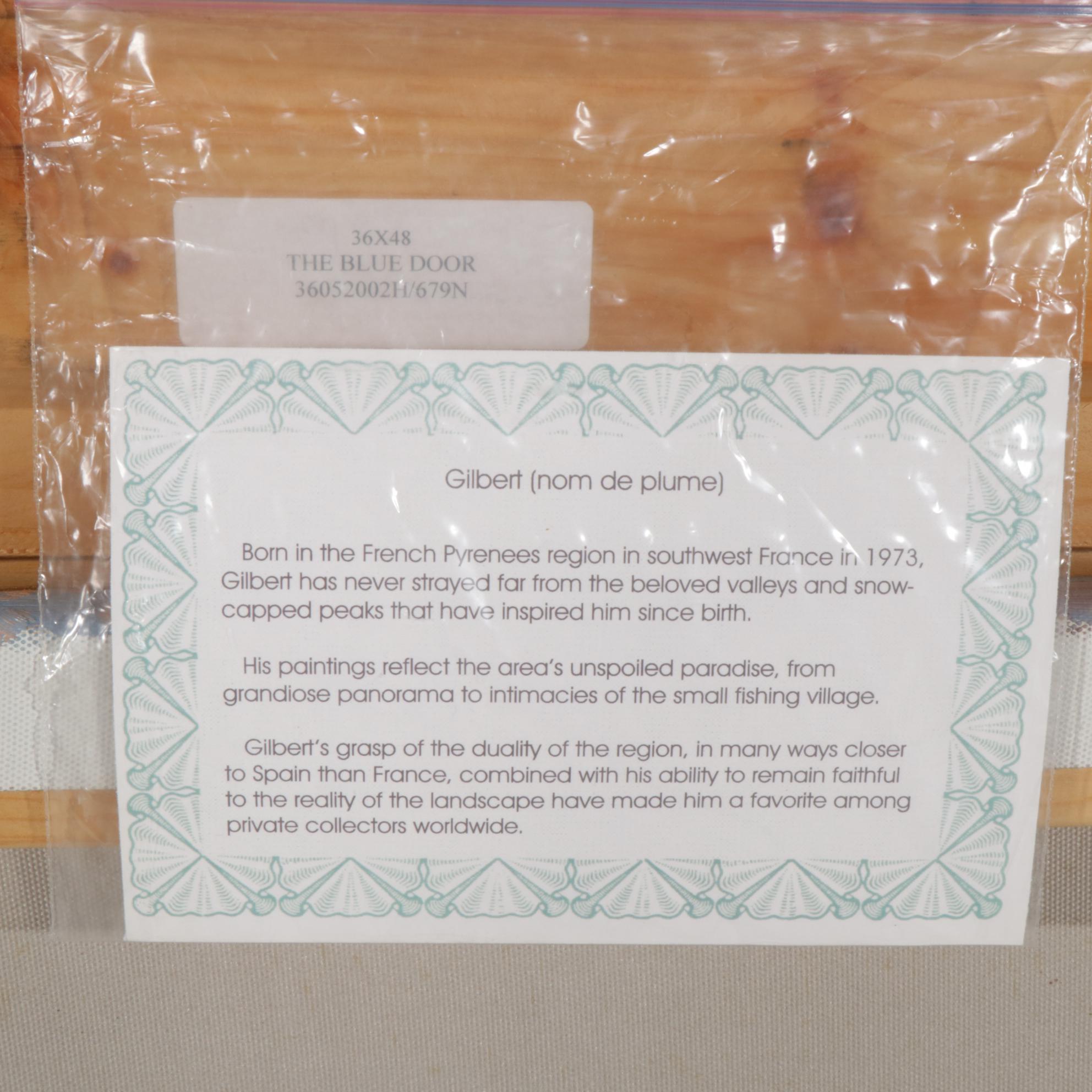 Gilbert Oil Painting of European Village Alleyway and Flowers, 21st Century