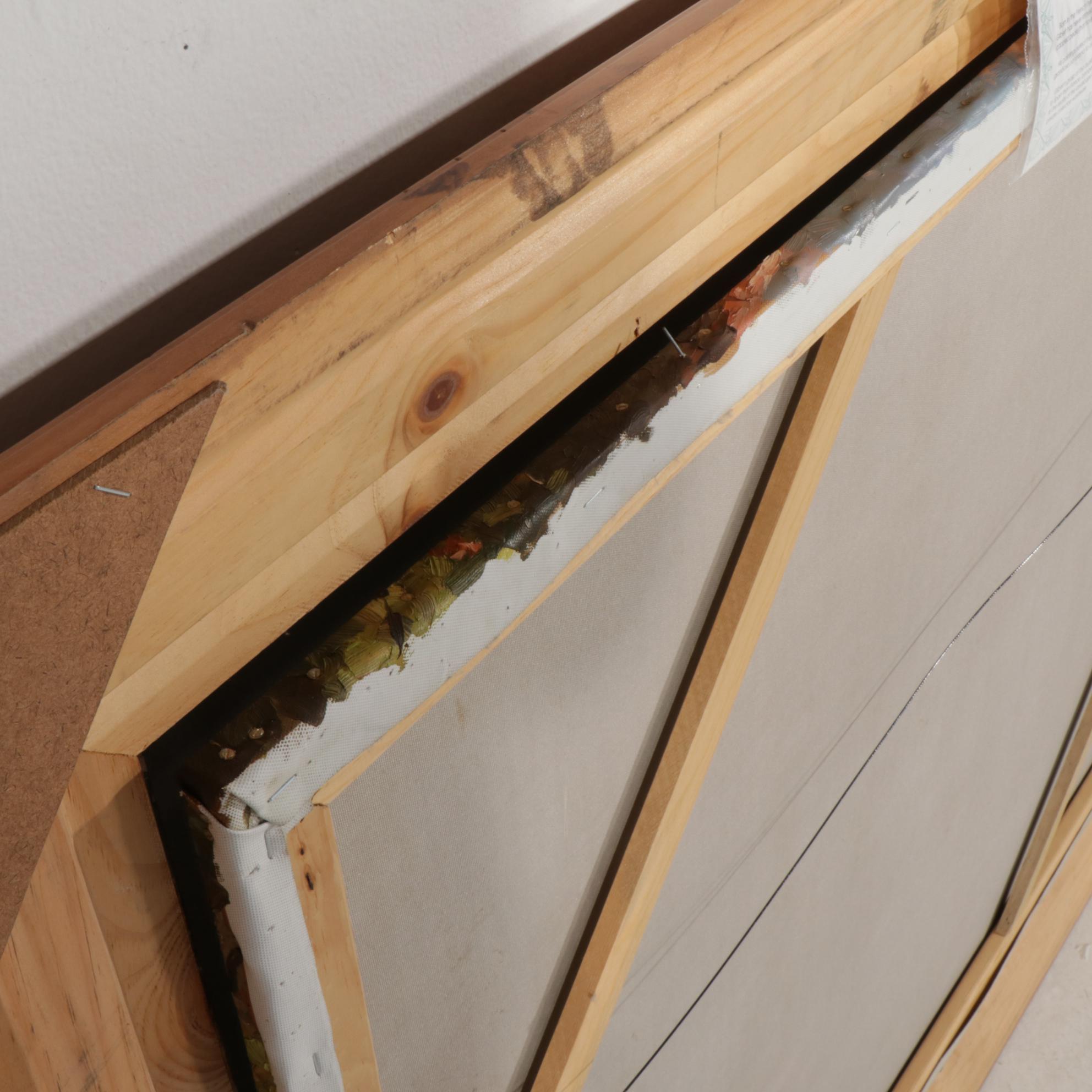 Gilbert Oil Painting of European Village Alleyway and Flowers, 21st Century