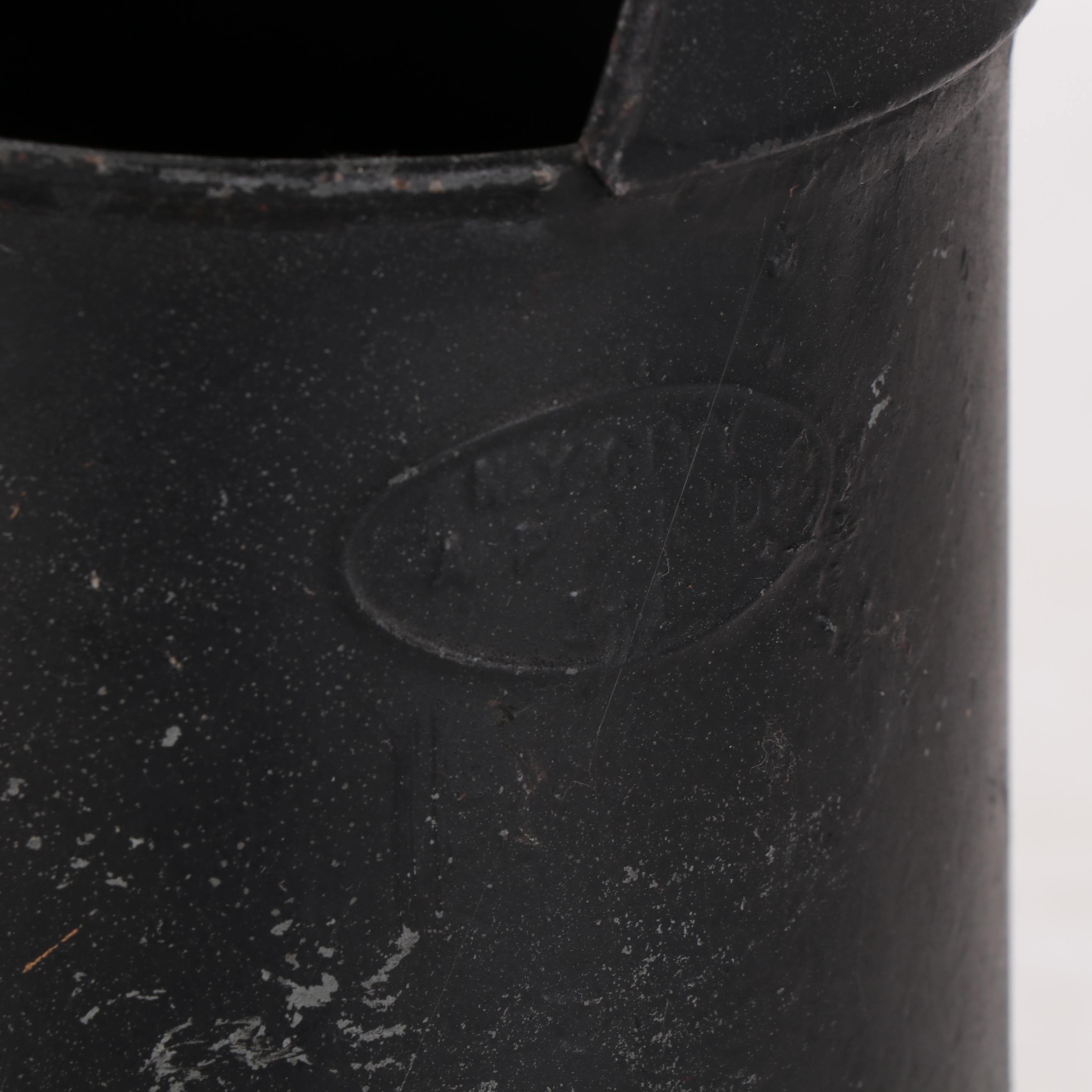 Galvanized Metal and Tin Oil Canisters With Long Nose Funnel