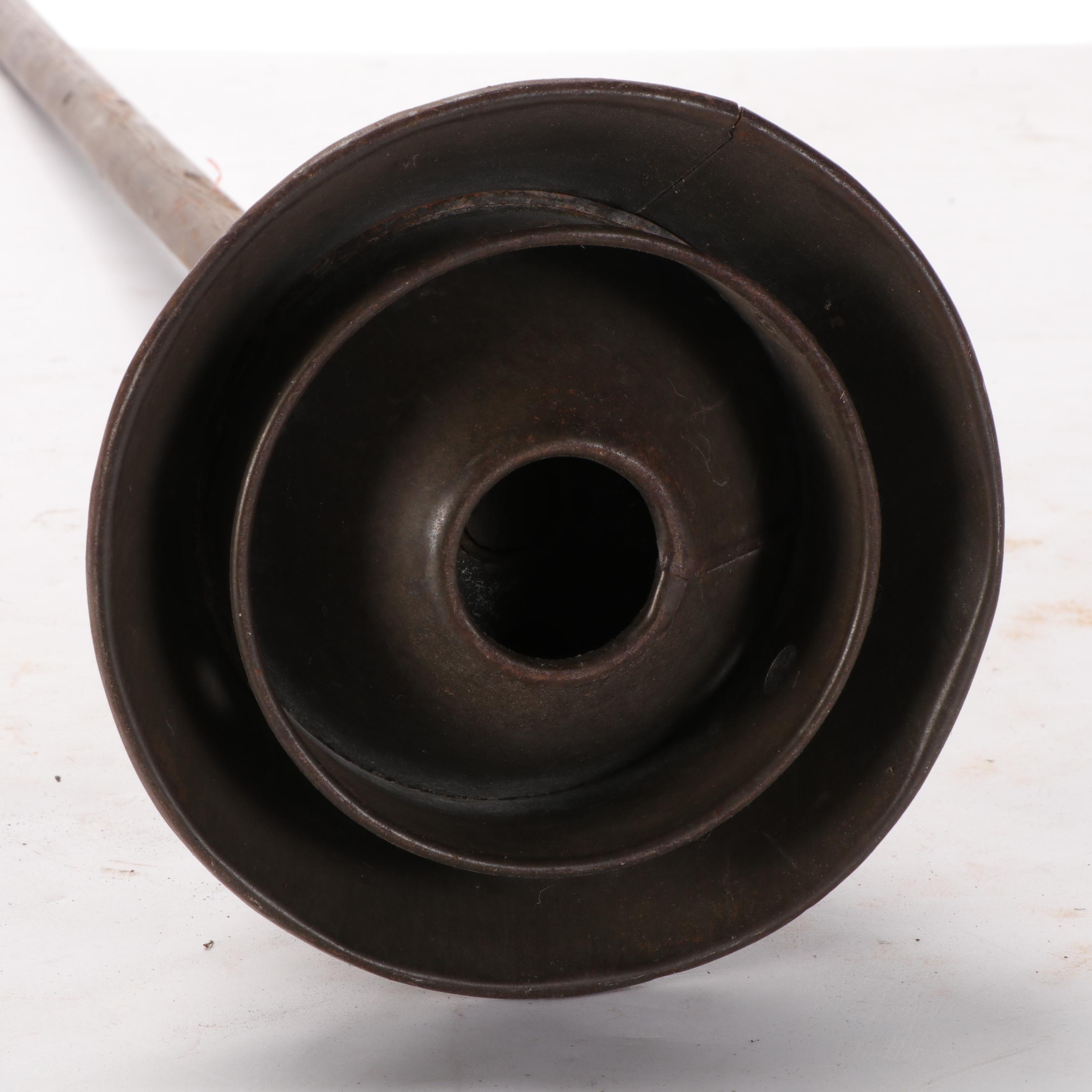 Galvanized Metal and Tin Oil Canisters With Long Nose Funnel