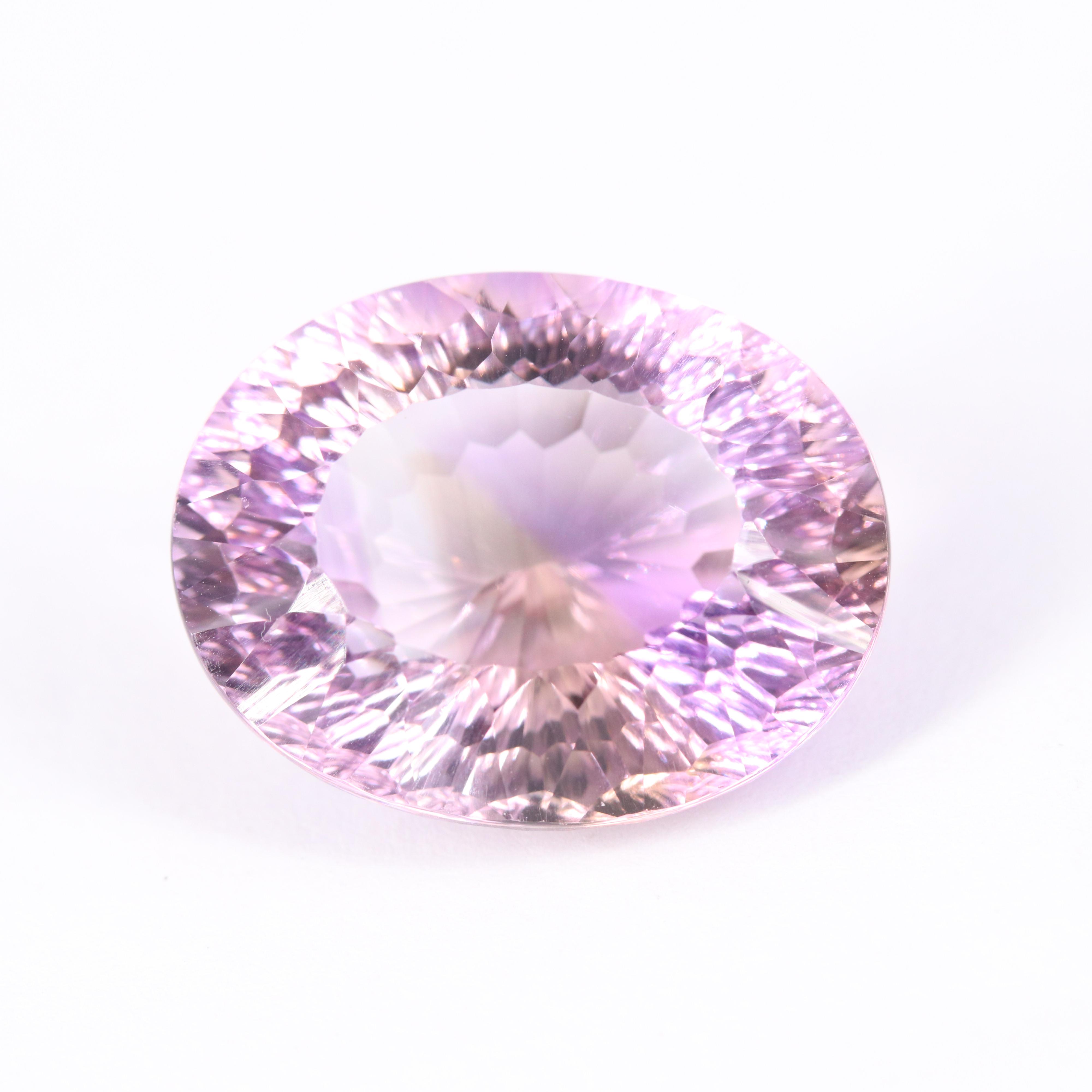Loose 31.65 CT Oval Fantasy Faceted Ametrine