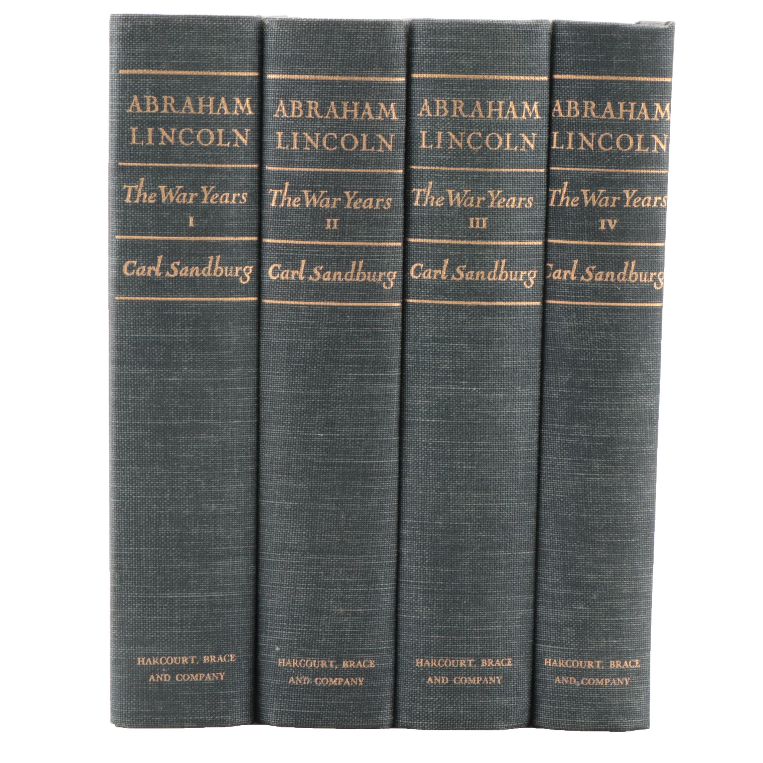"Abraham Lincoln: The War Years" Complete Four-Volume Set by Carl Sandburg