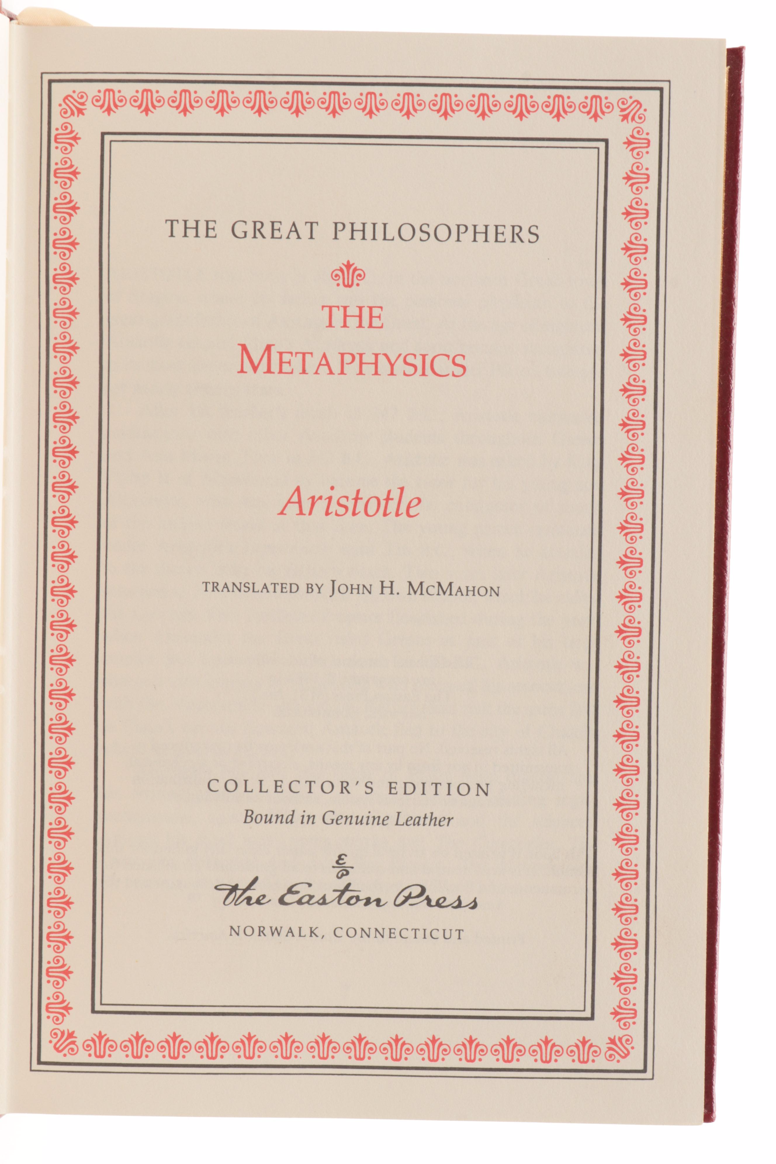 Easton Press Collector's Edition "The Great Philosophers" Twelve-Volume Set
