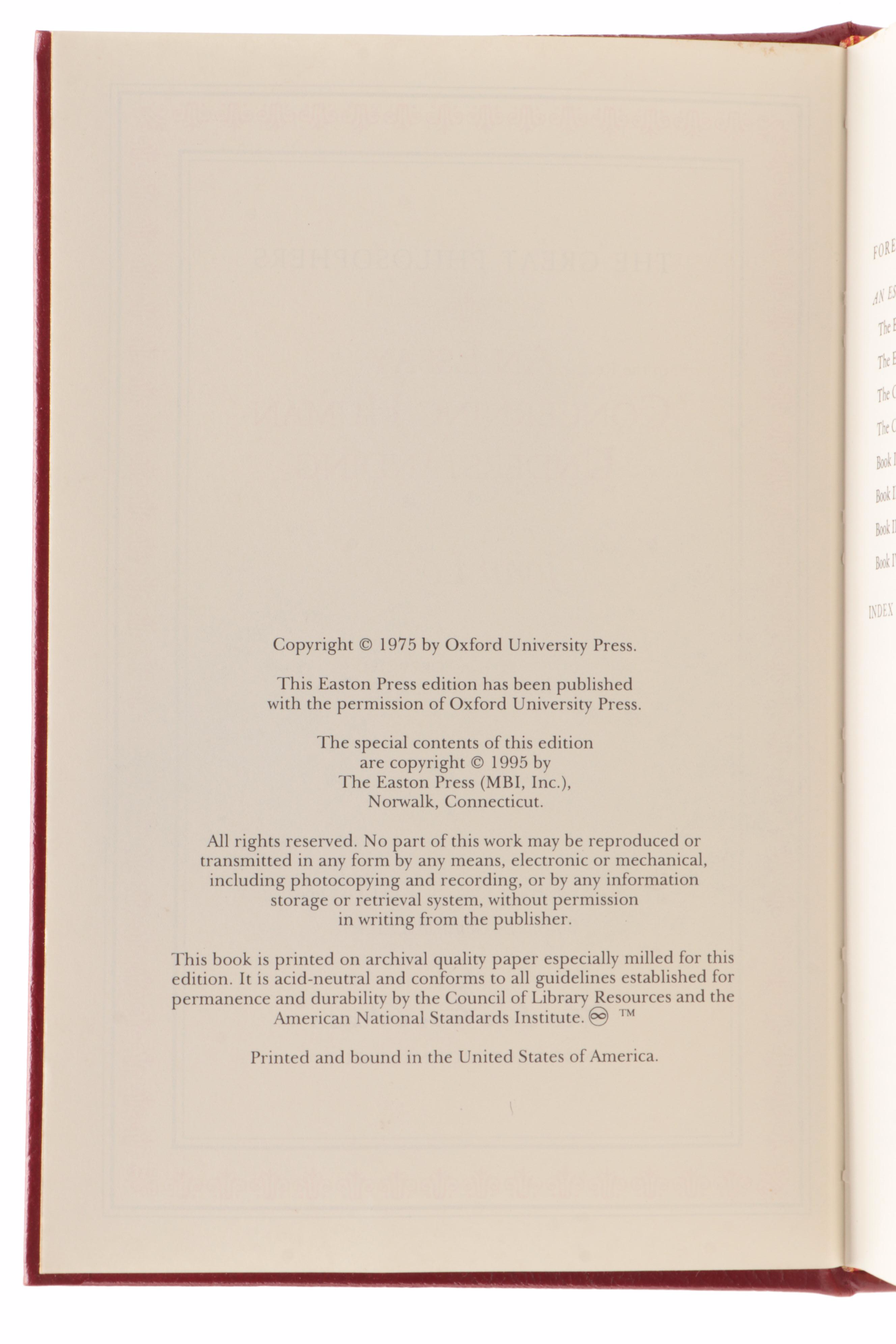 Easton Press Collector's Edition "The Great Philosophers" Twelve-Volume Set