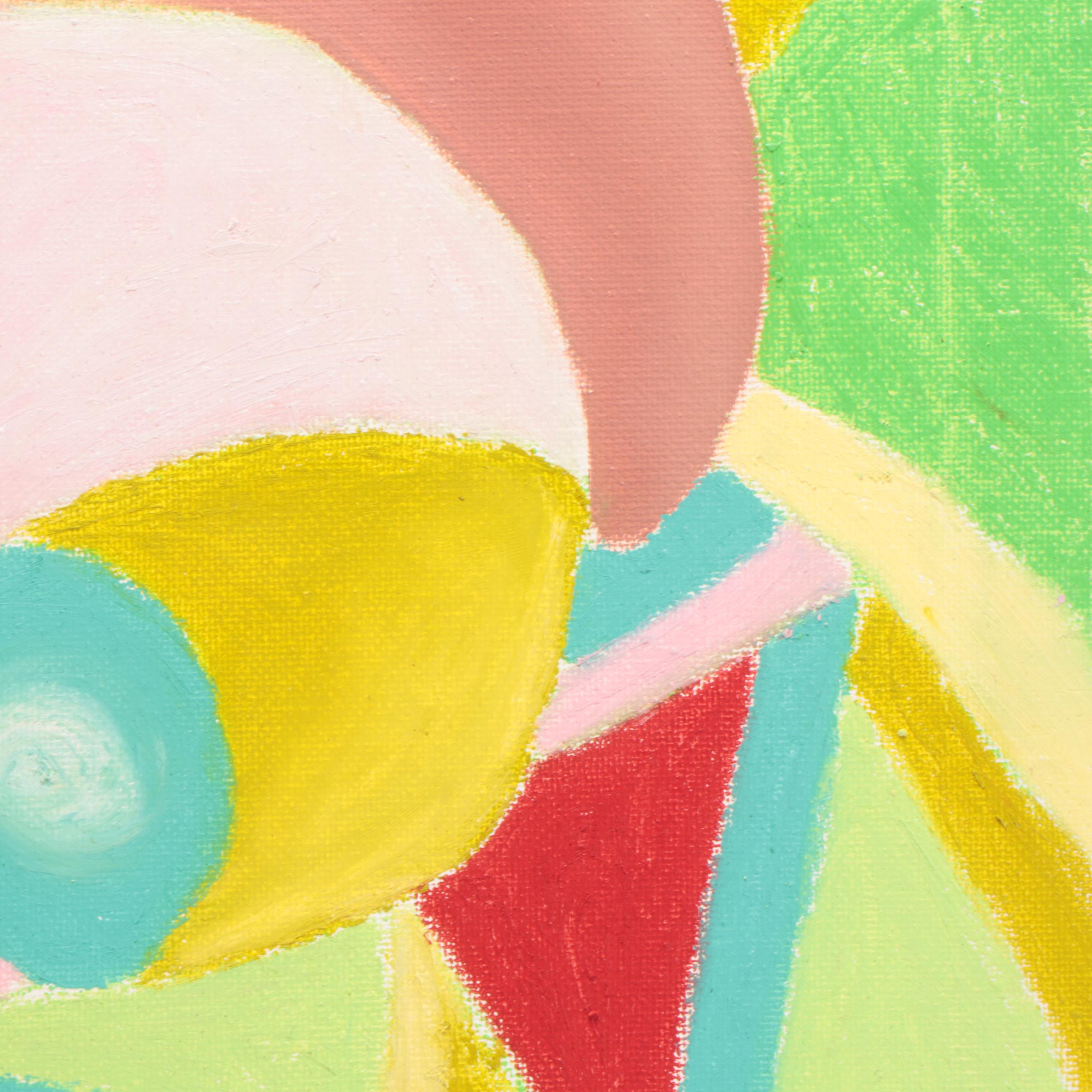 Ricardo Cobian Oil Painting of Abstract Face, 2021