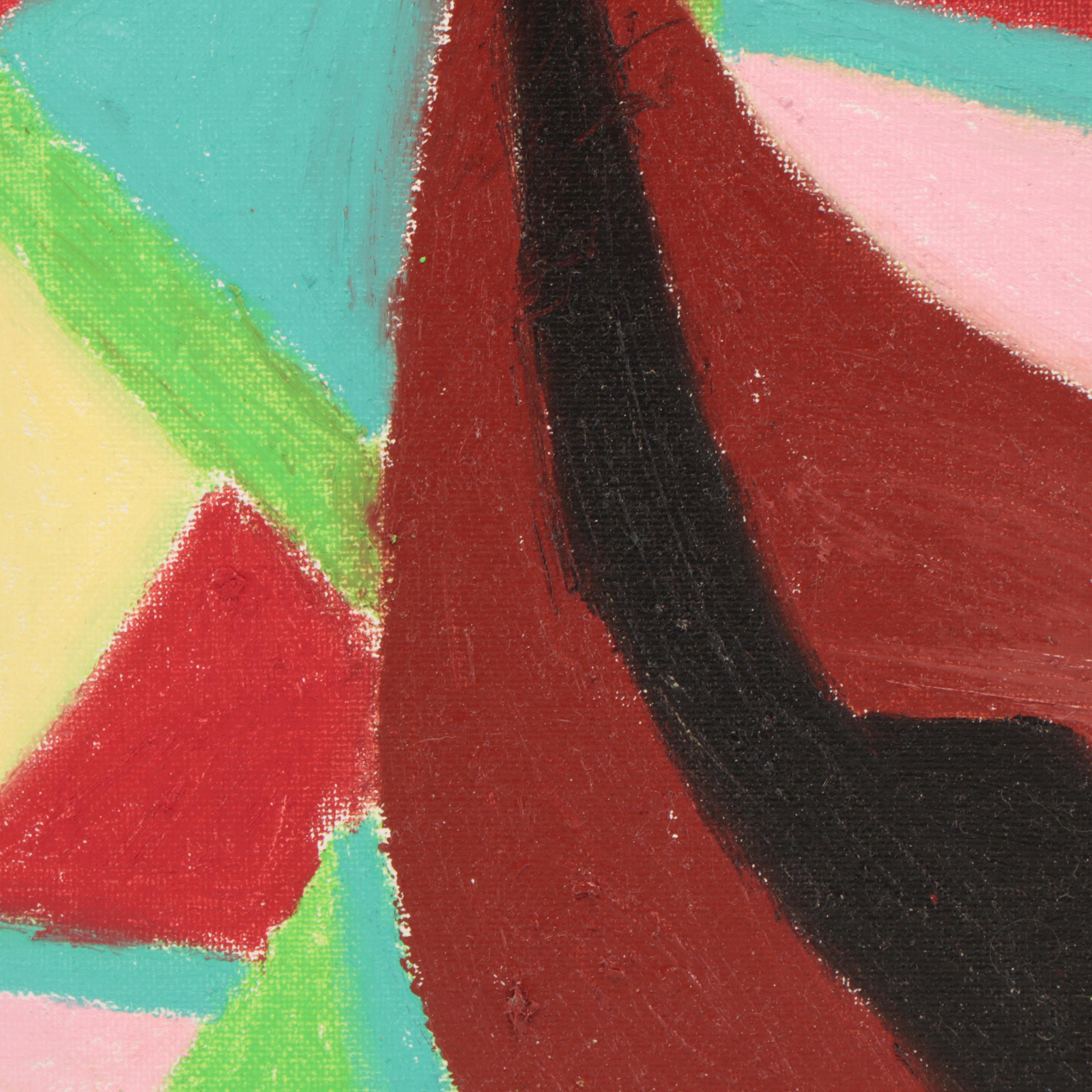 Ricardo Cobian Oil Painting of Abstract Face, 2021