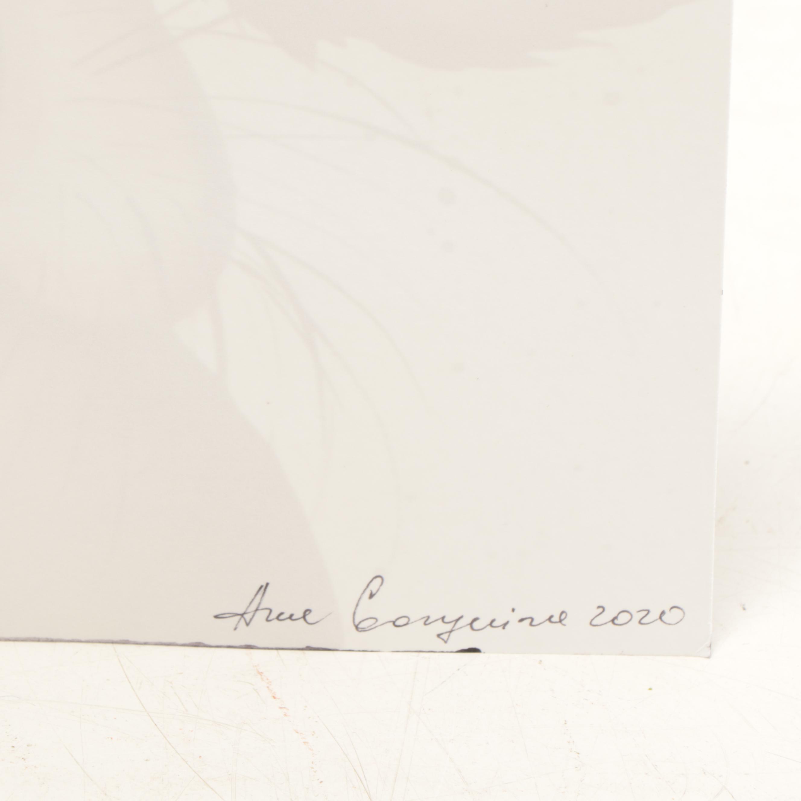 Anne Gorywine Watercolor Painting of Cow, 2020