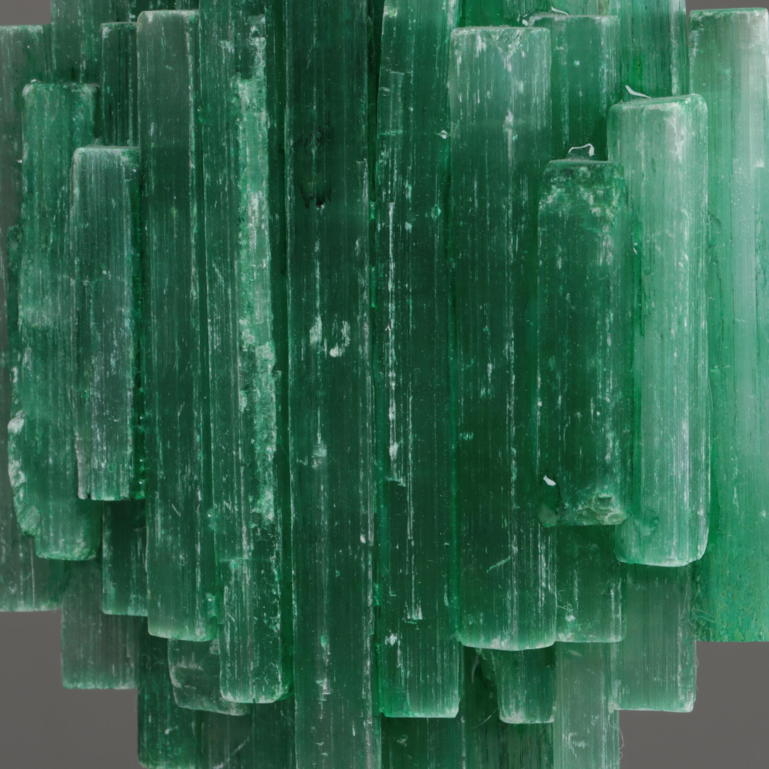 Dyed Selenite Assemblage on Metal and Acrylic Stand