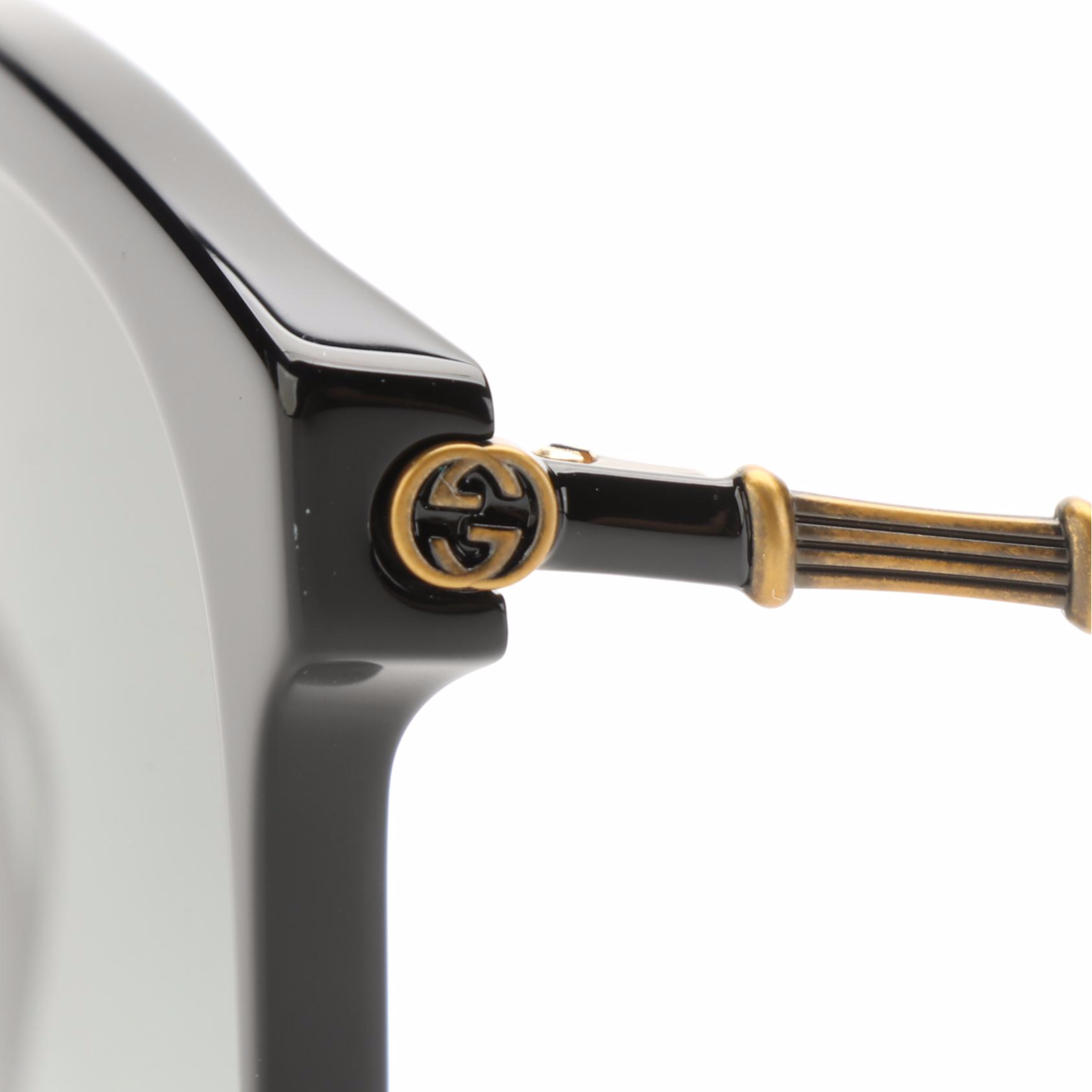 Gucci GG0654S Black Frame Bamboo Motif Detail Sunglasses with Case