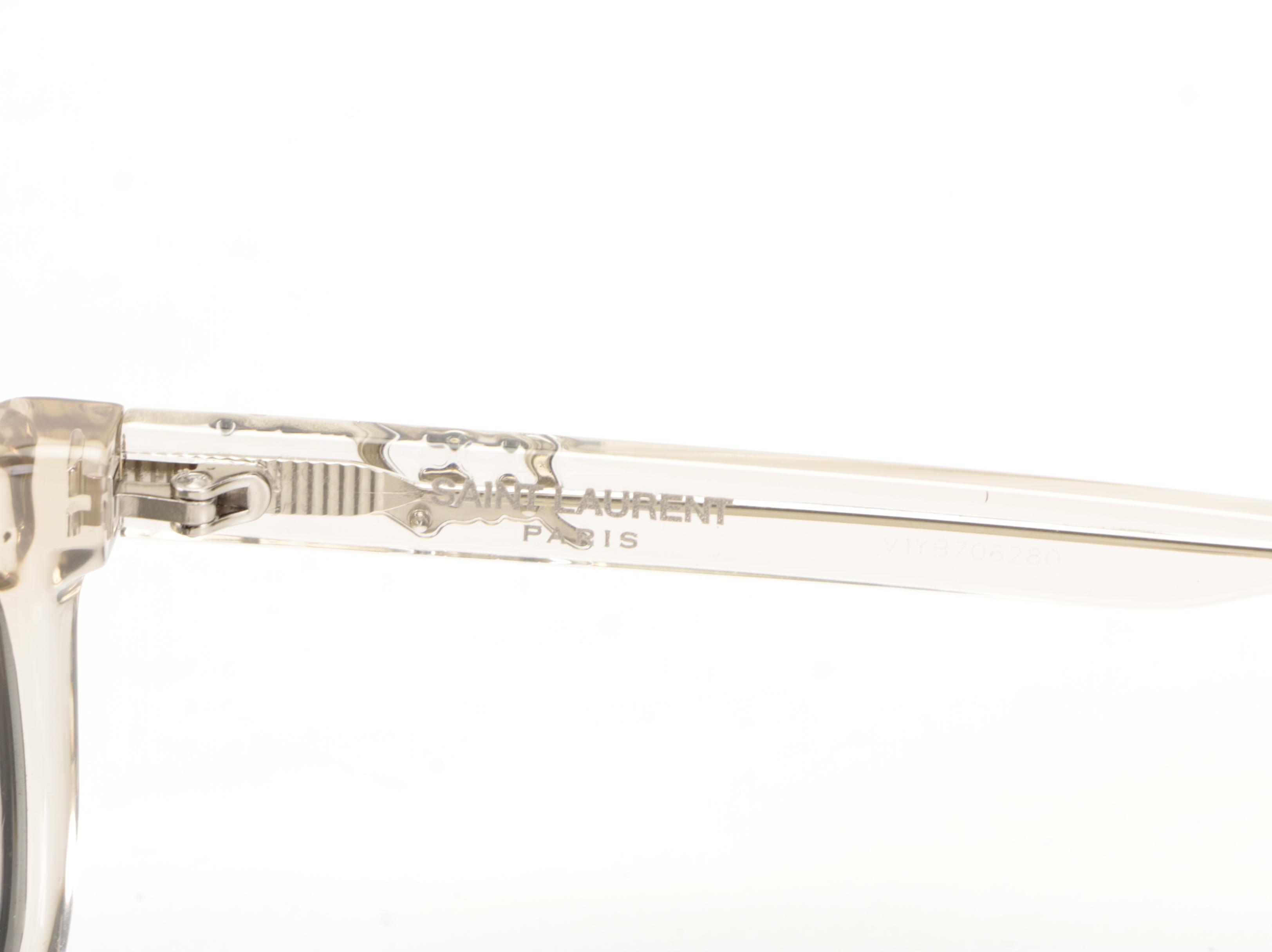 Saint Laurent SL493 Translucent Beige Sunglasses with Case