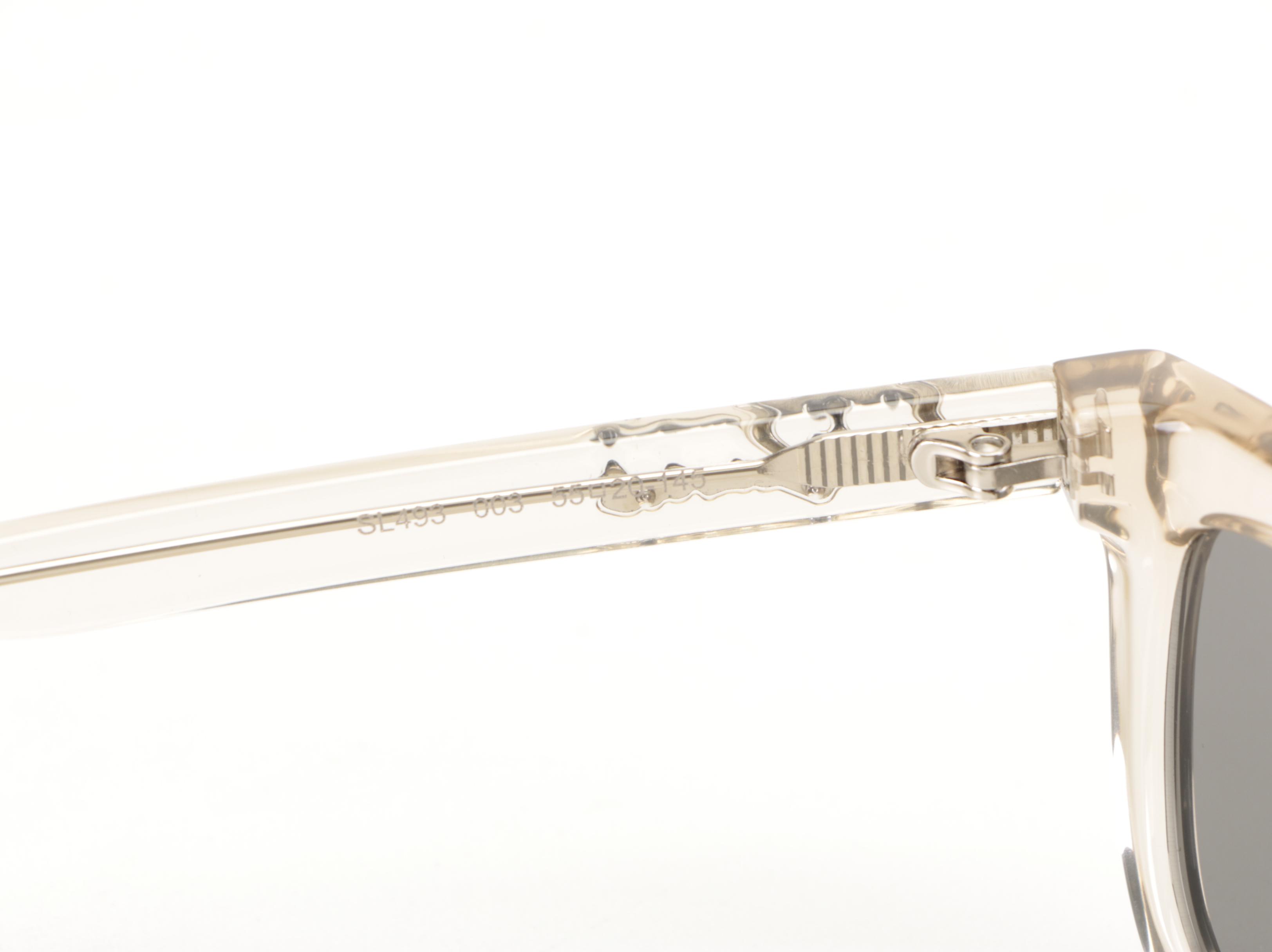 Saint Laurent SL493 Translucent Beige Sunglasses with Case