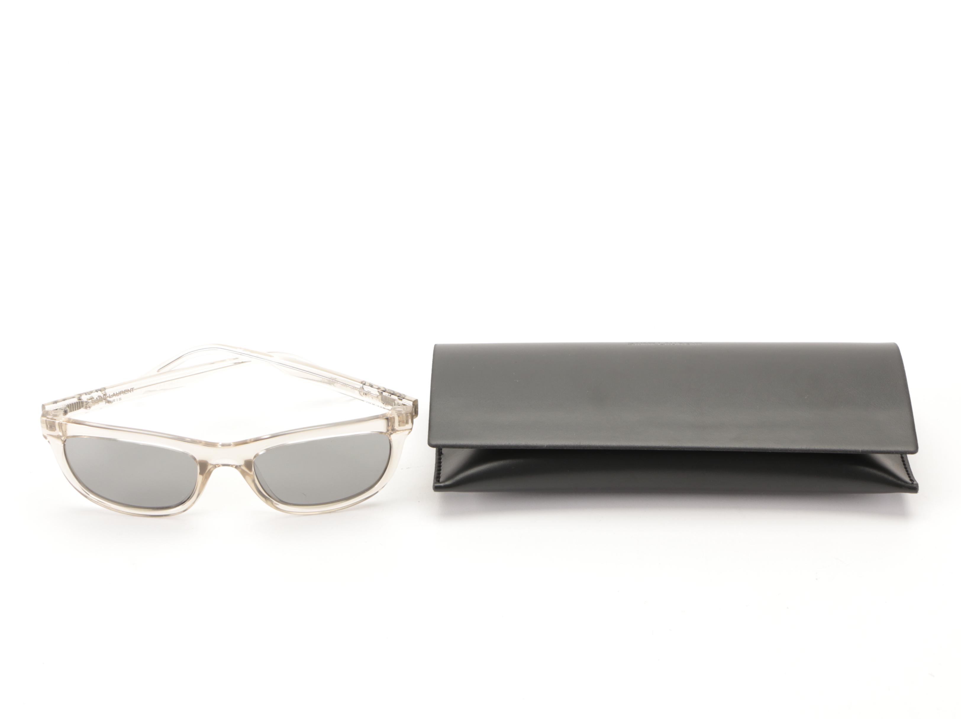 Saint Laurent SL493 Translucent Beige Sunglasses with Case