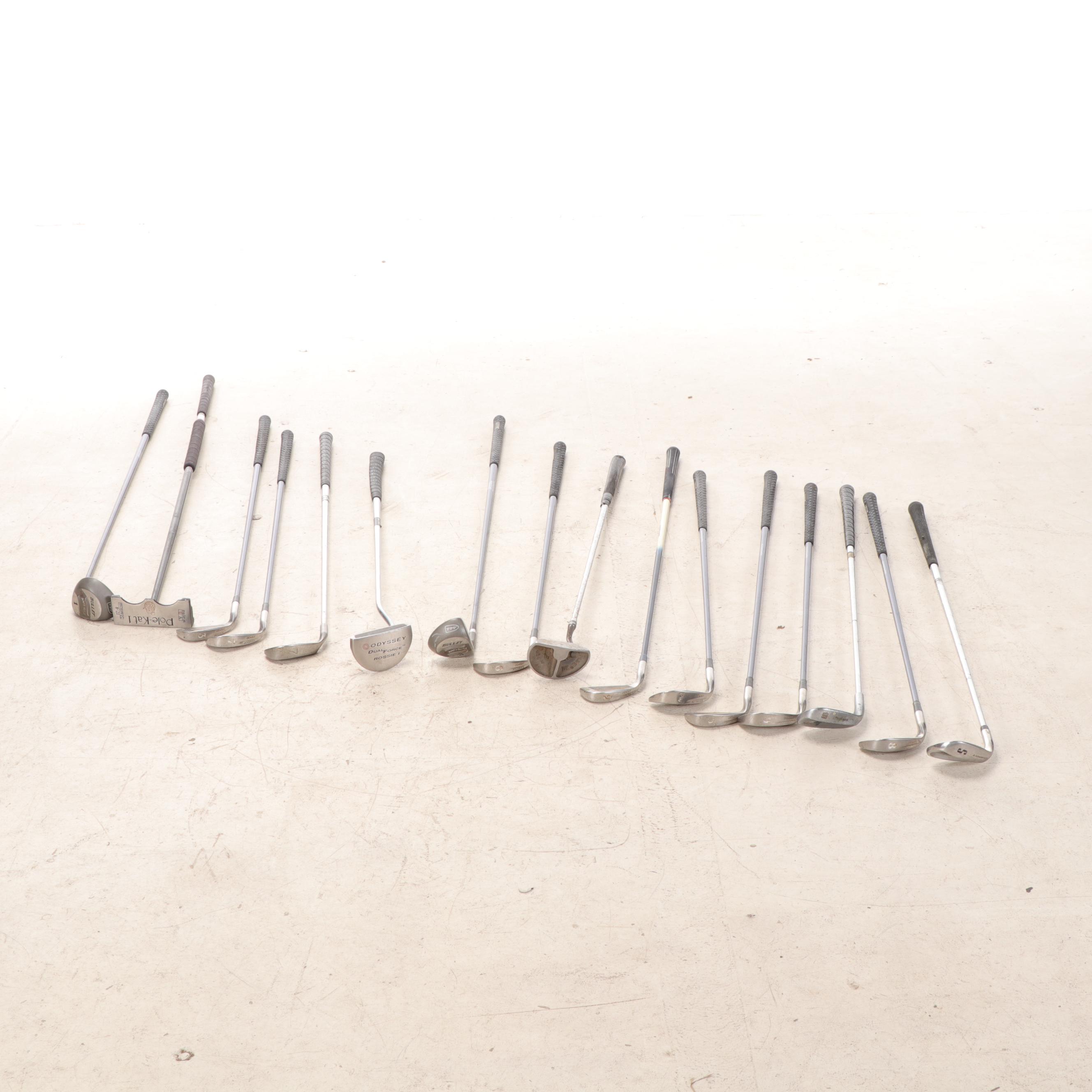 Daiwa Coach Collection Faux Leather and Plaid Golf Bag With Club Assortment