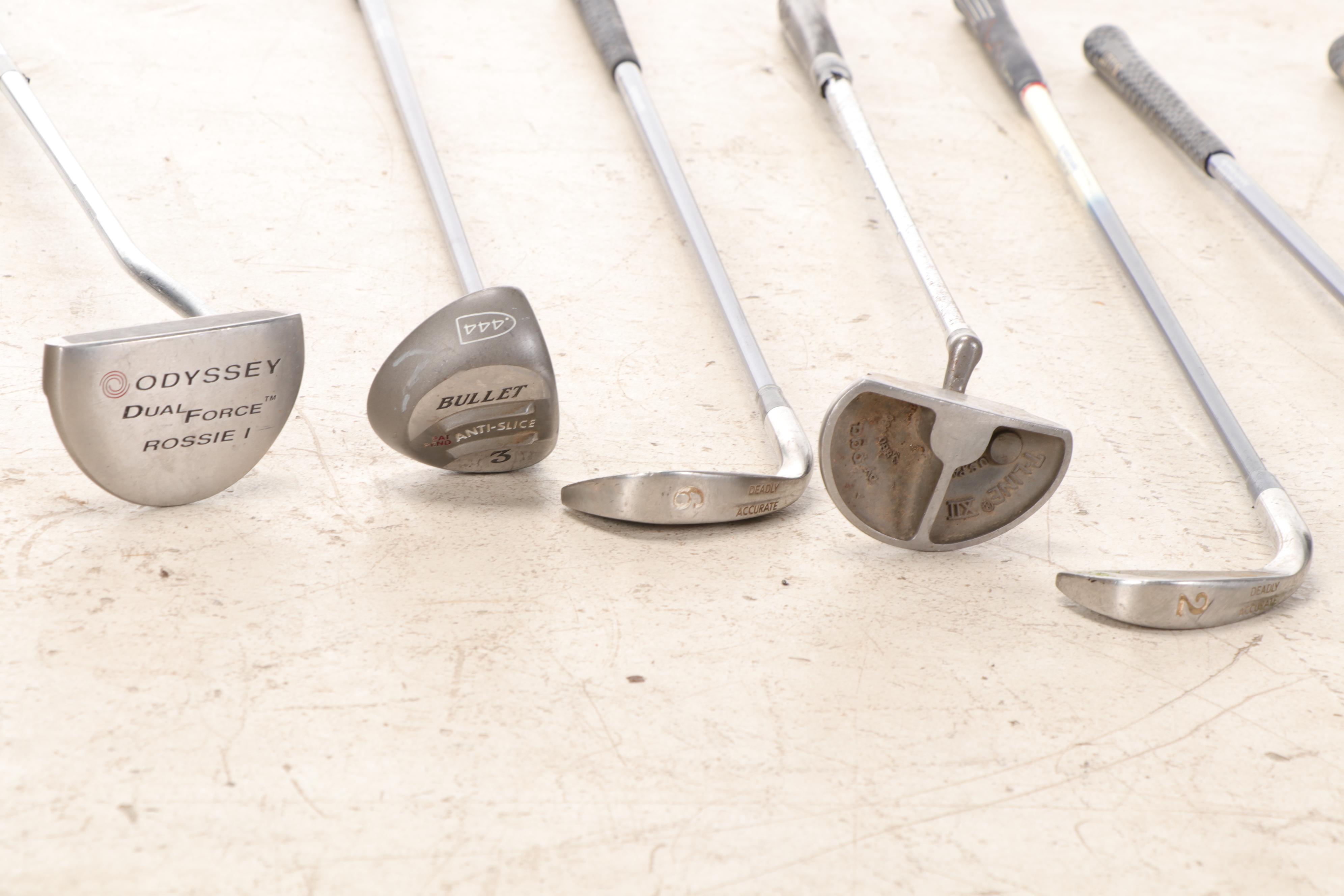 Daiwa Coach Collection Faux Leather and Plaid Golf Bag With Club Assortment