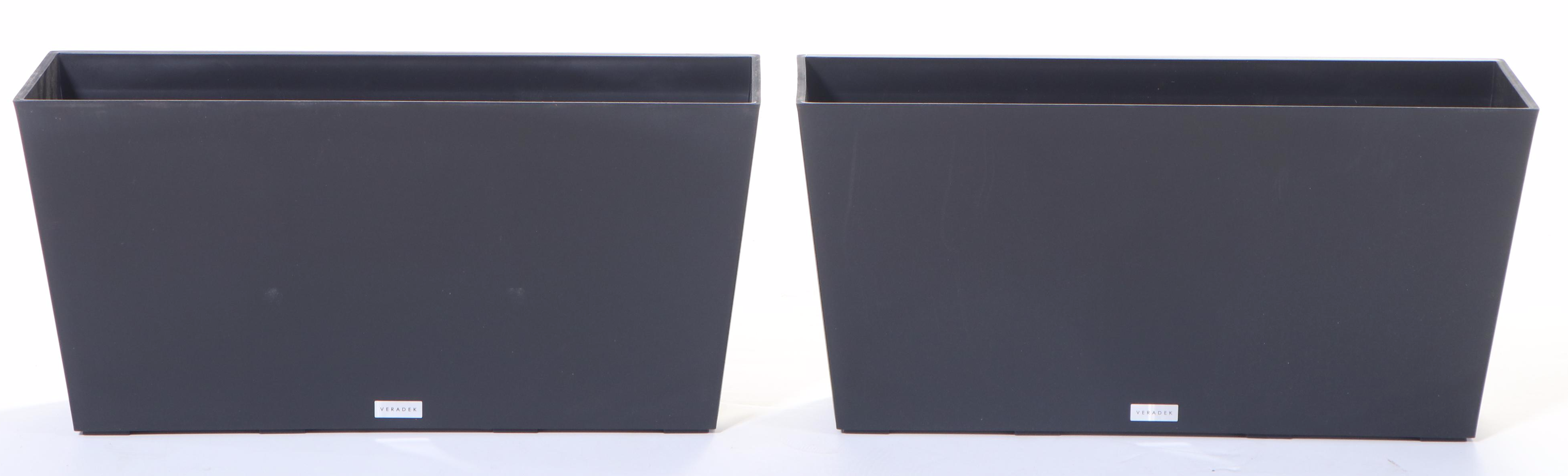 Veradek Midori Black Vinyl Planter Boxes