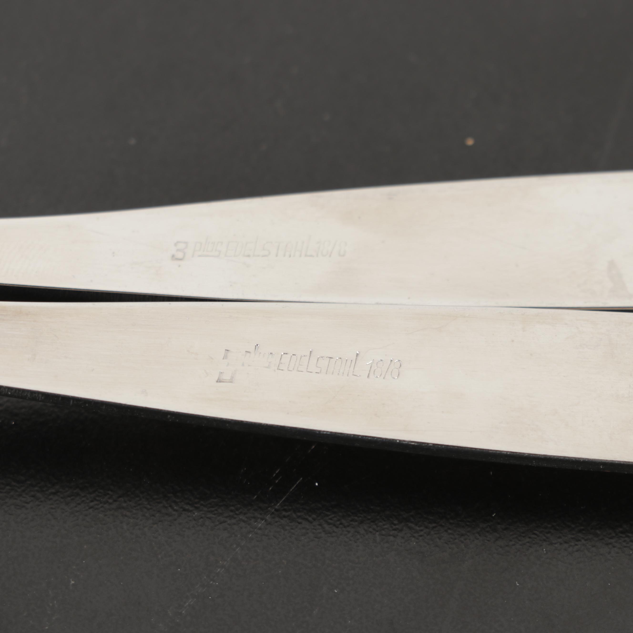 German Stainless Steel Flatware and Serving Utensils