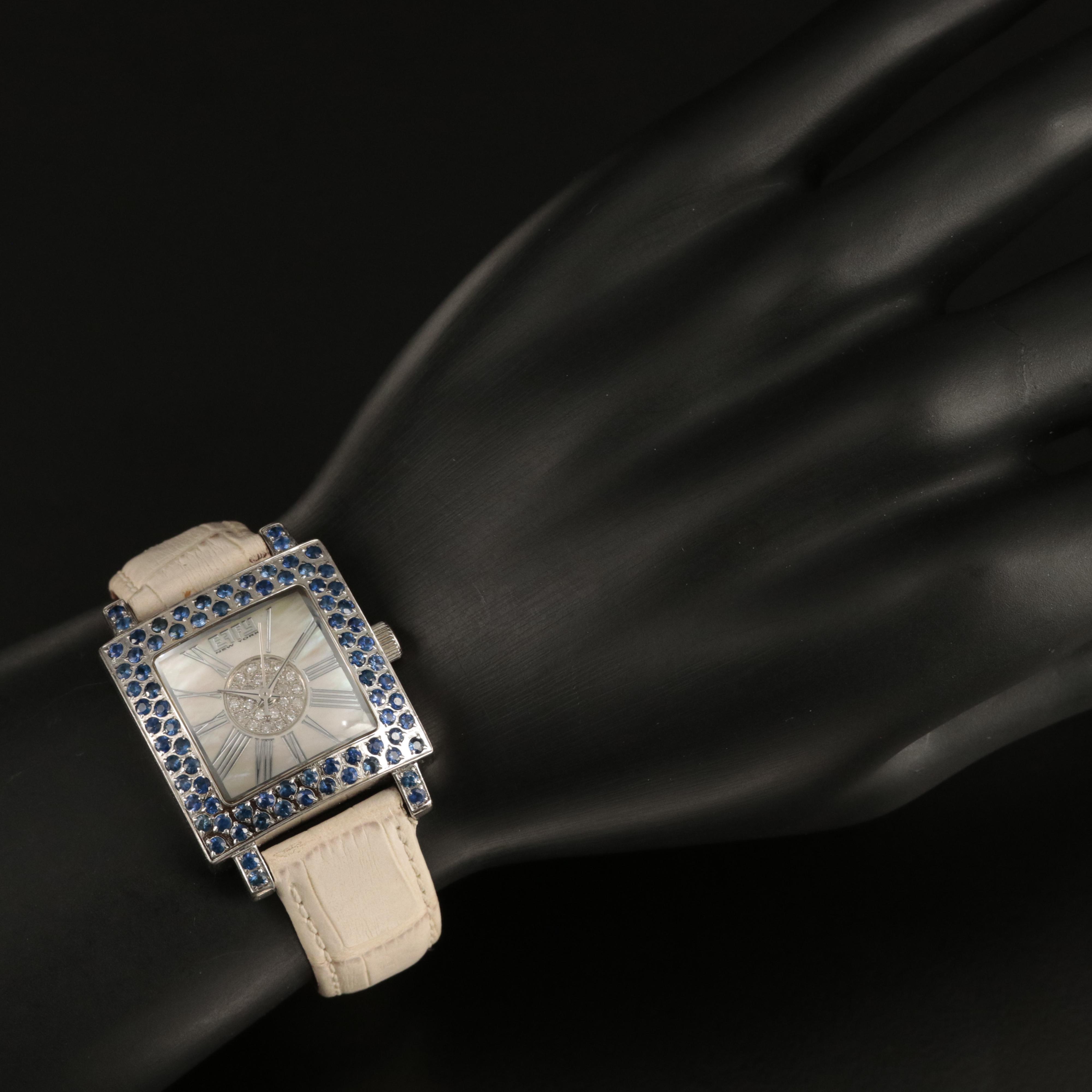 EFFY New York Sapphire and Diamond Watch