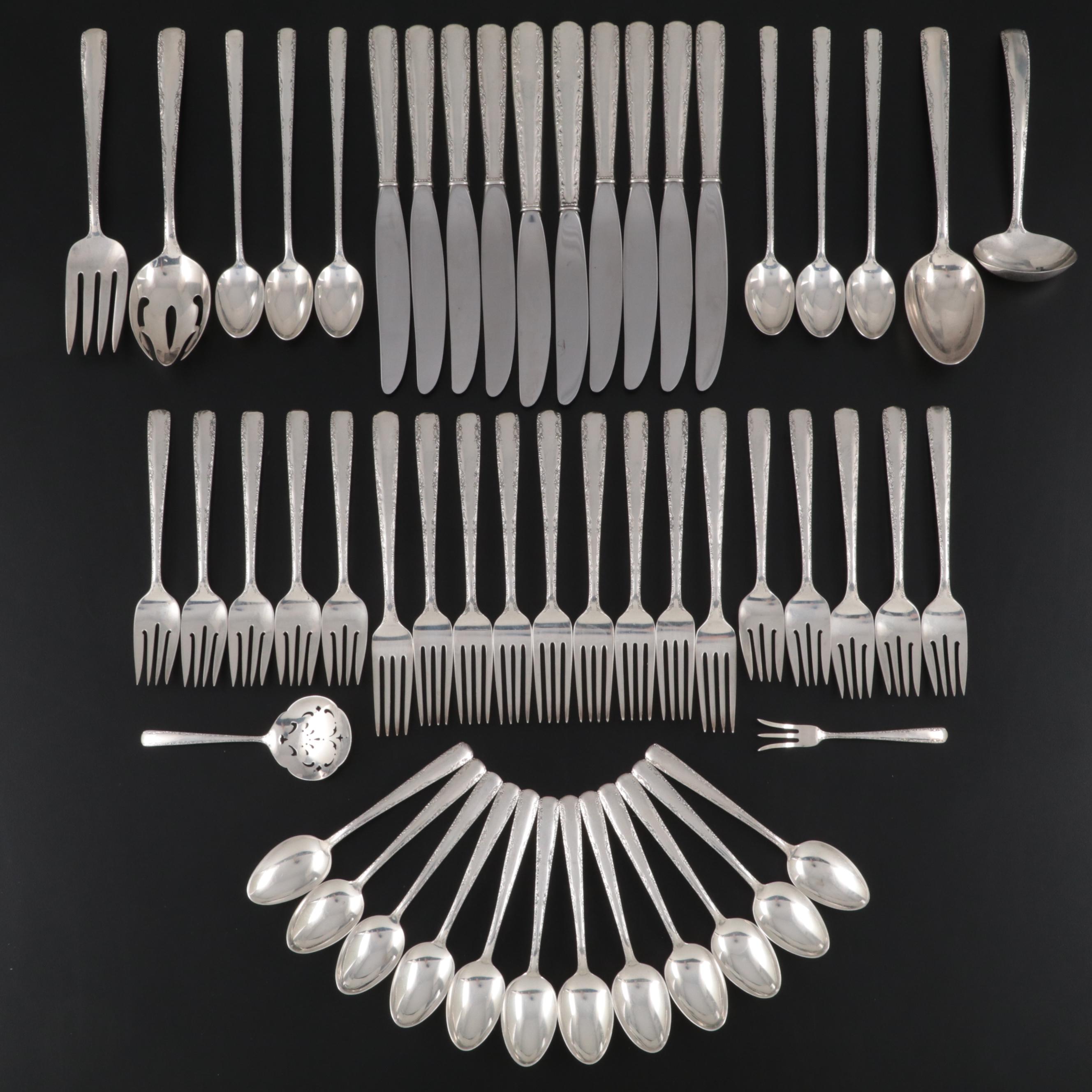 Gorham "Camellia" Sterling Silver Flatware and Serving Utensils