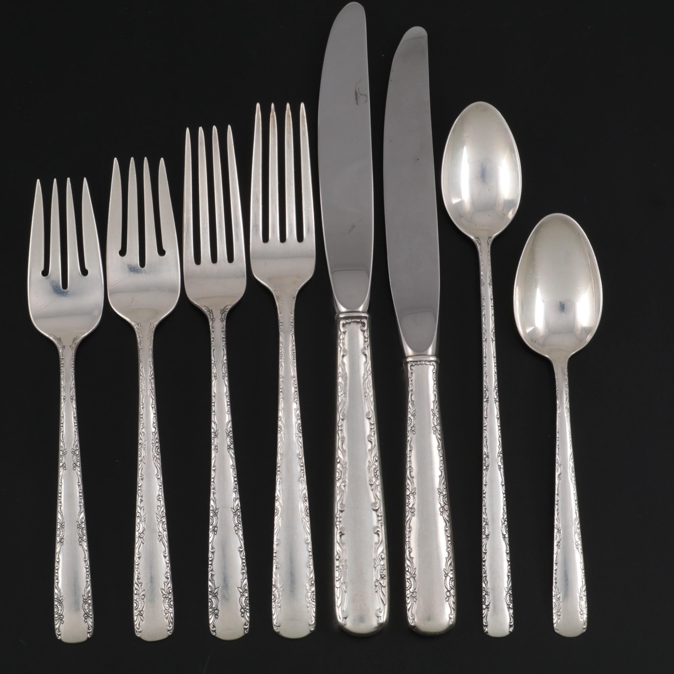 Gorham "Camellia" Sterling Silver Flatware and Serving Utensils