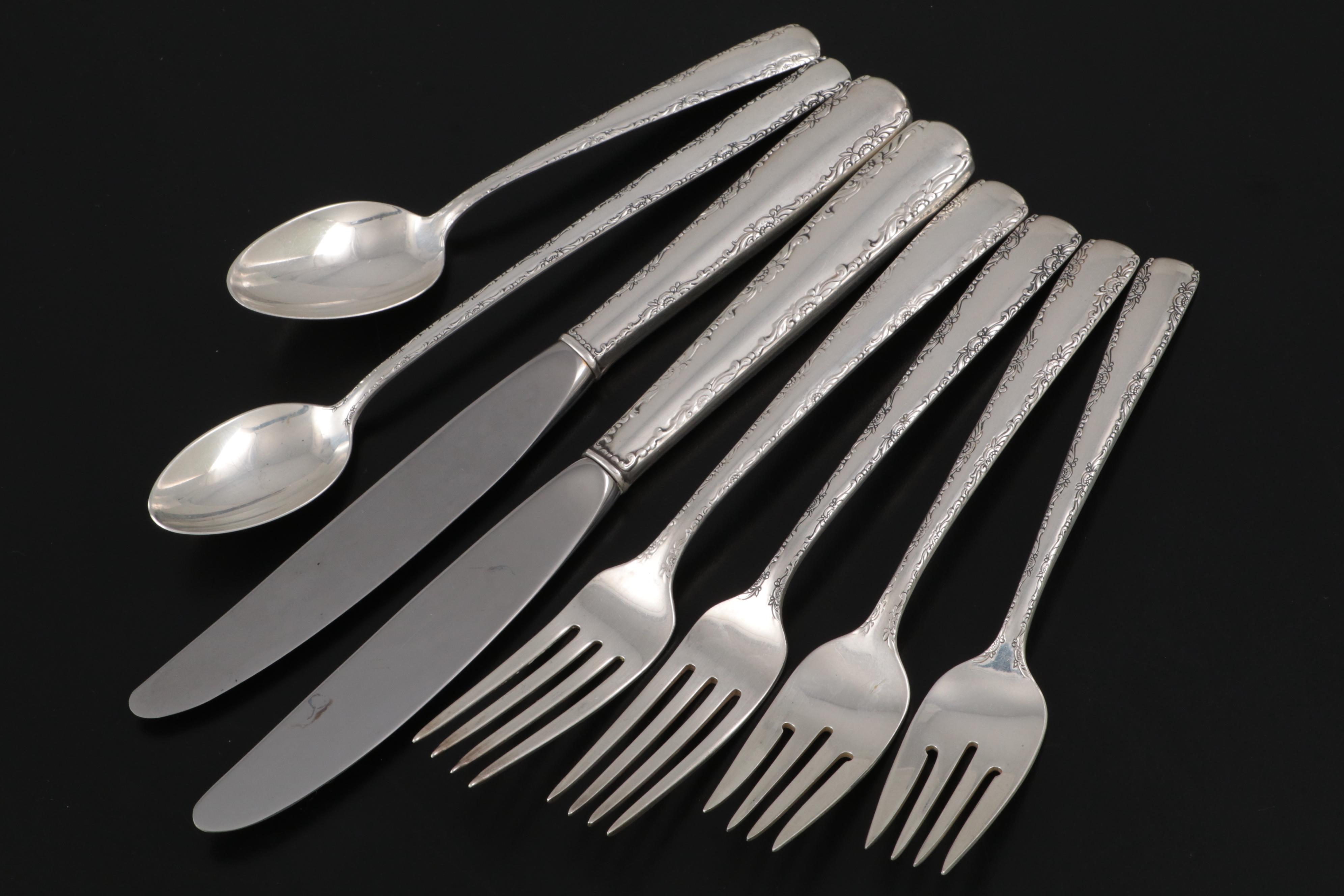 Gorham "Camellia" Sterling Silver Flatware and Serving Utensils
