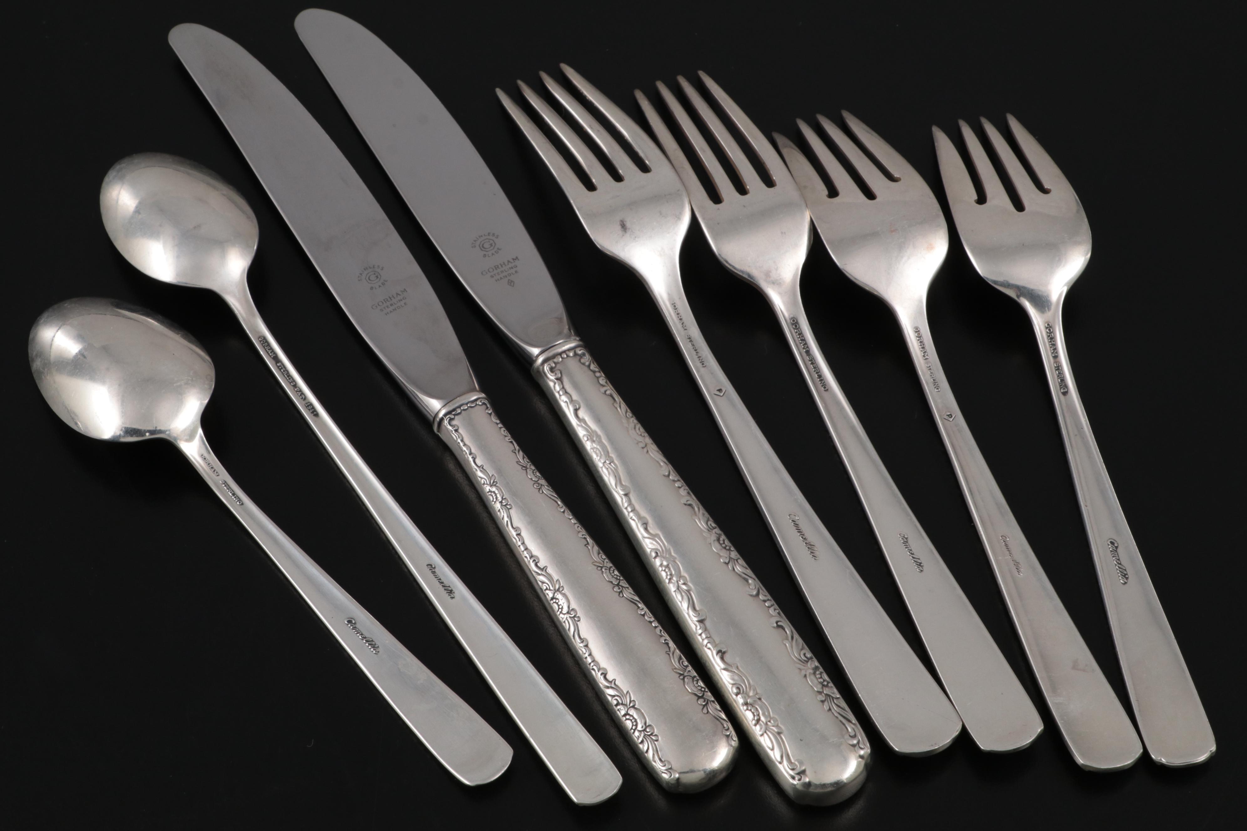 Gorham "Camellia" Sterling Silver Flatware and Serving Utensils