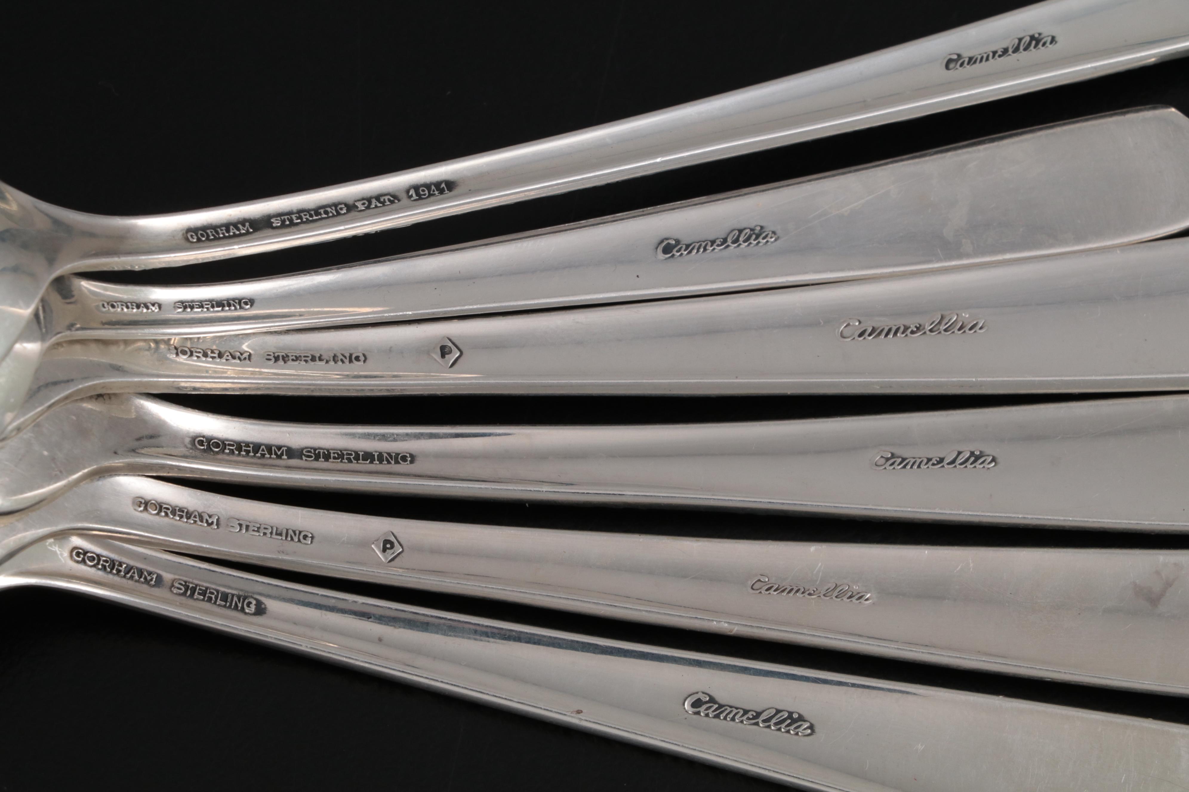 Gorham "Camellia" Sterling Silver Flatware and Serving Utensils