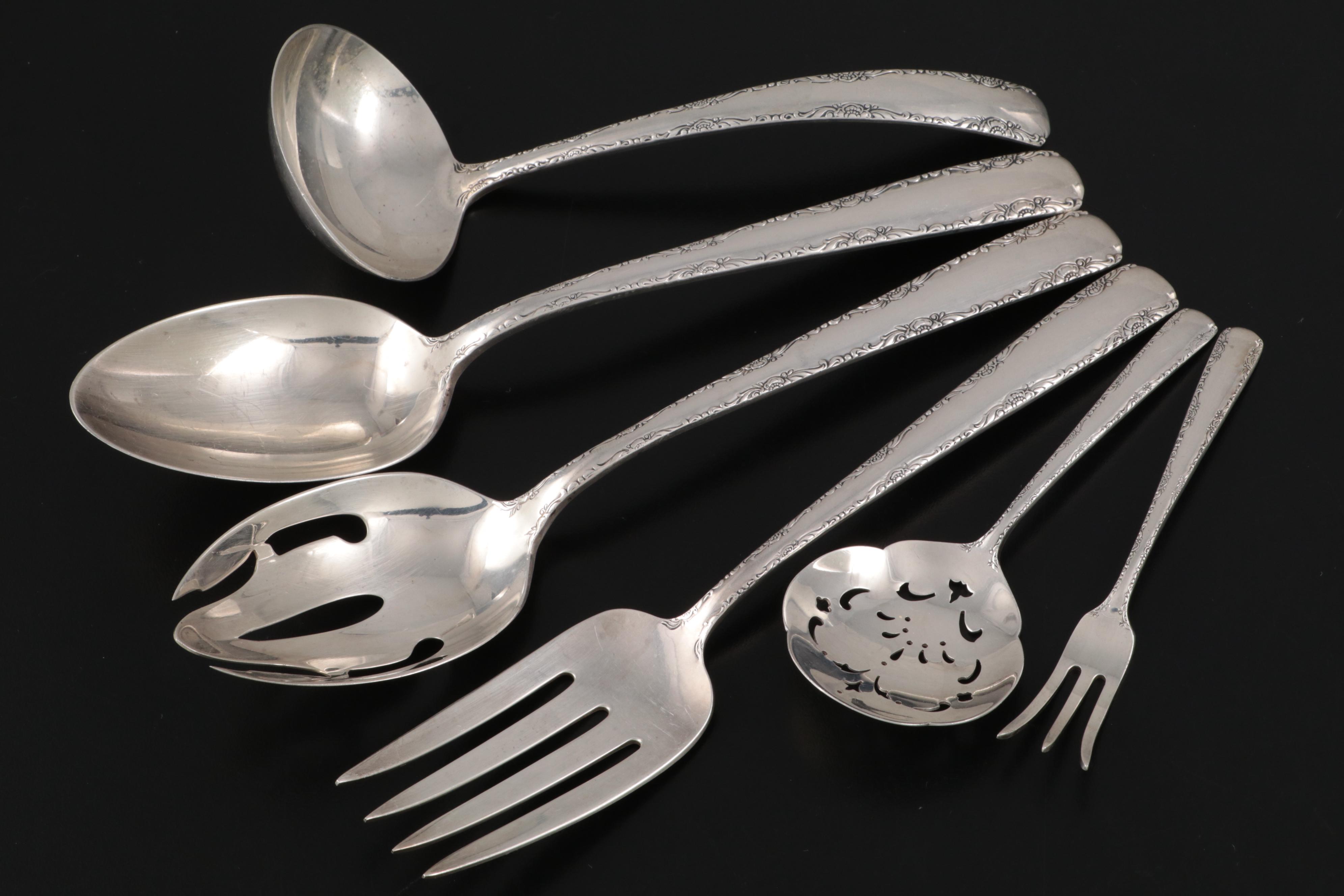Gorham "Camellia" Sterling Silver Flatware and Serving Utensils