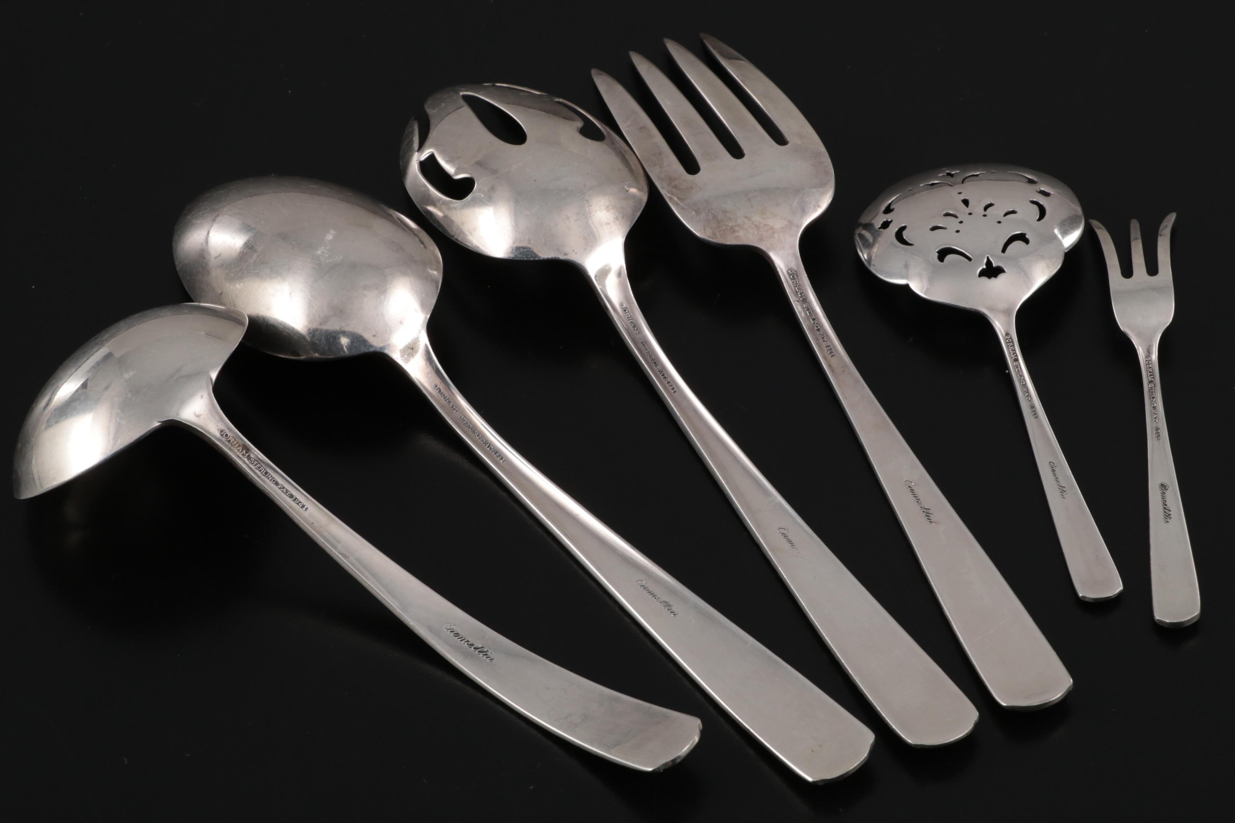 Gorham "Camellia" Sterling Silver Flatware and Serving Utensils