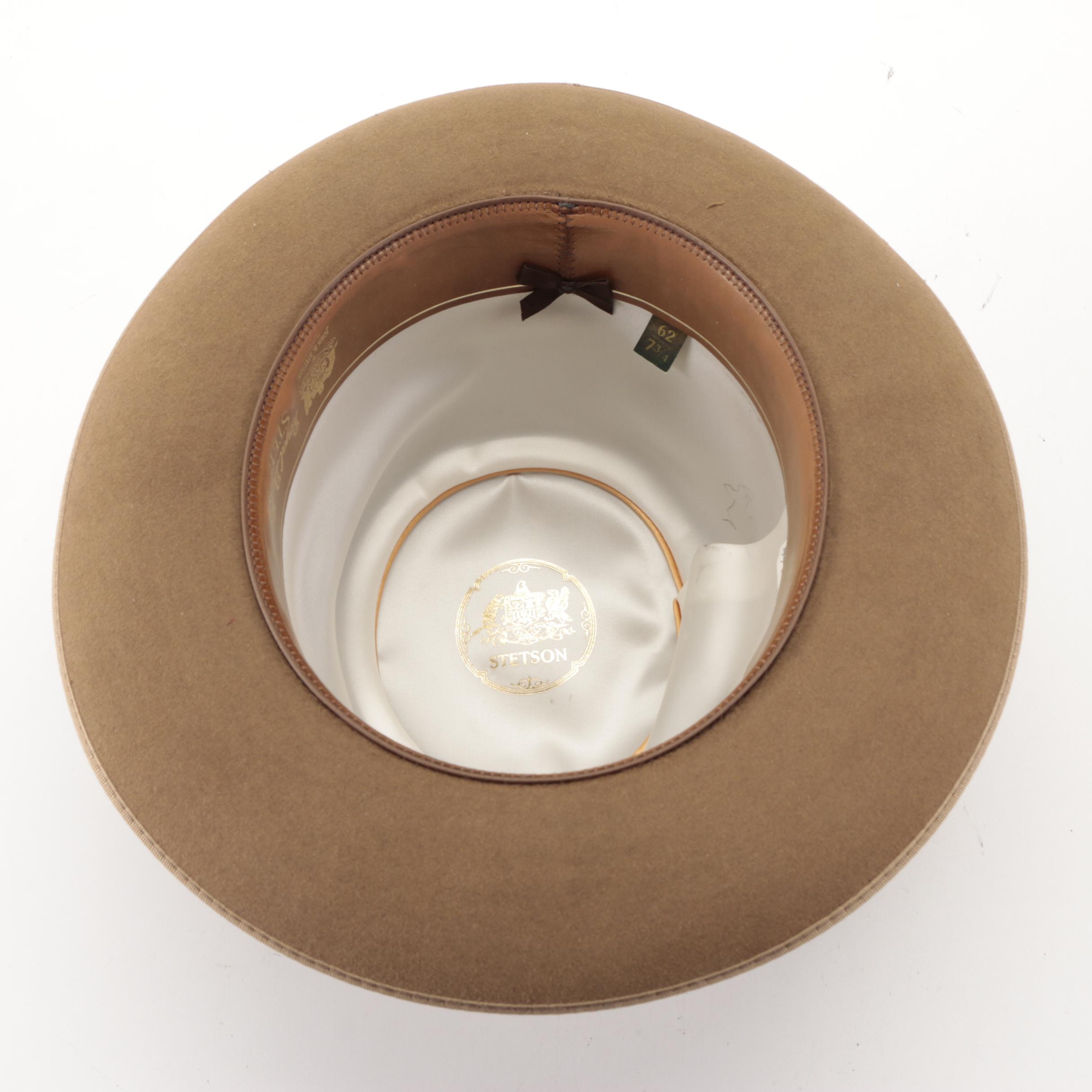 Hand-Embellished Stetson Royal DeLuxe Stratoliner Open Crown Fedora Hat