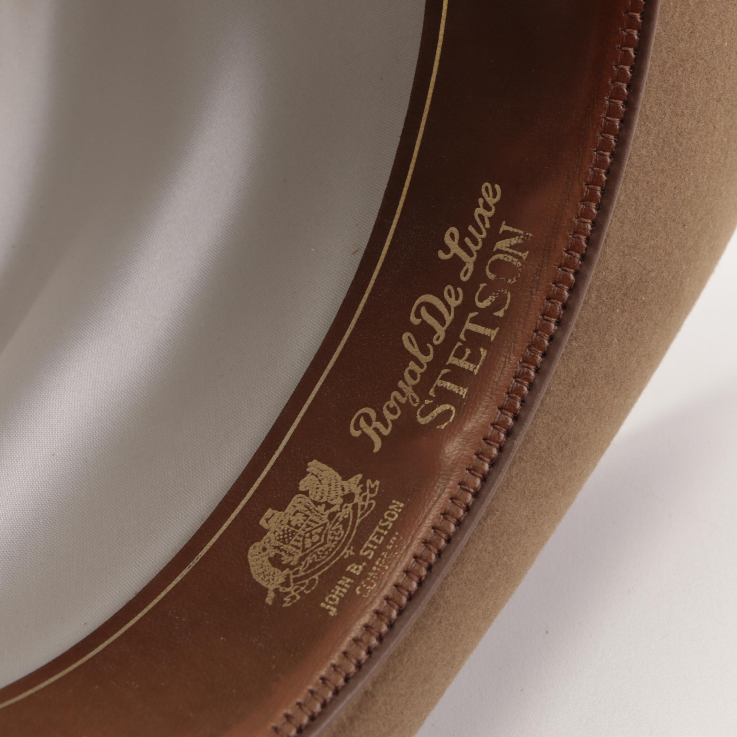 Hand-Embellished Stetson Royal DeLuxe Stratoliner Open Crown Fedora Hat